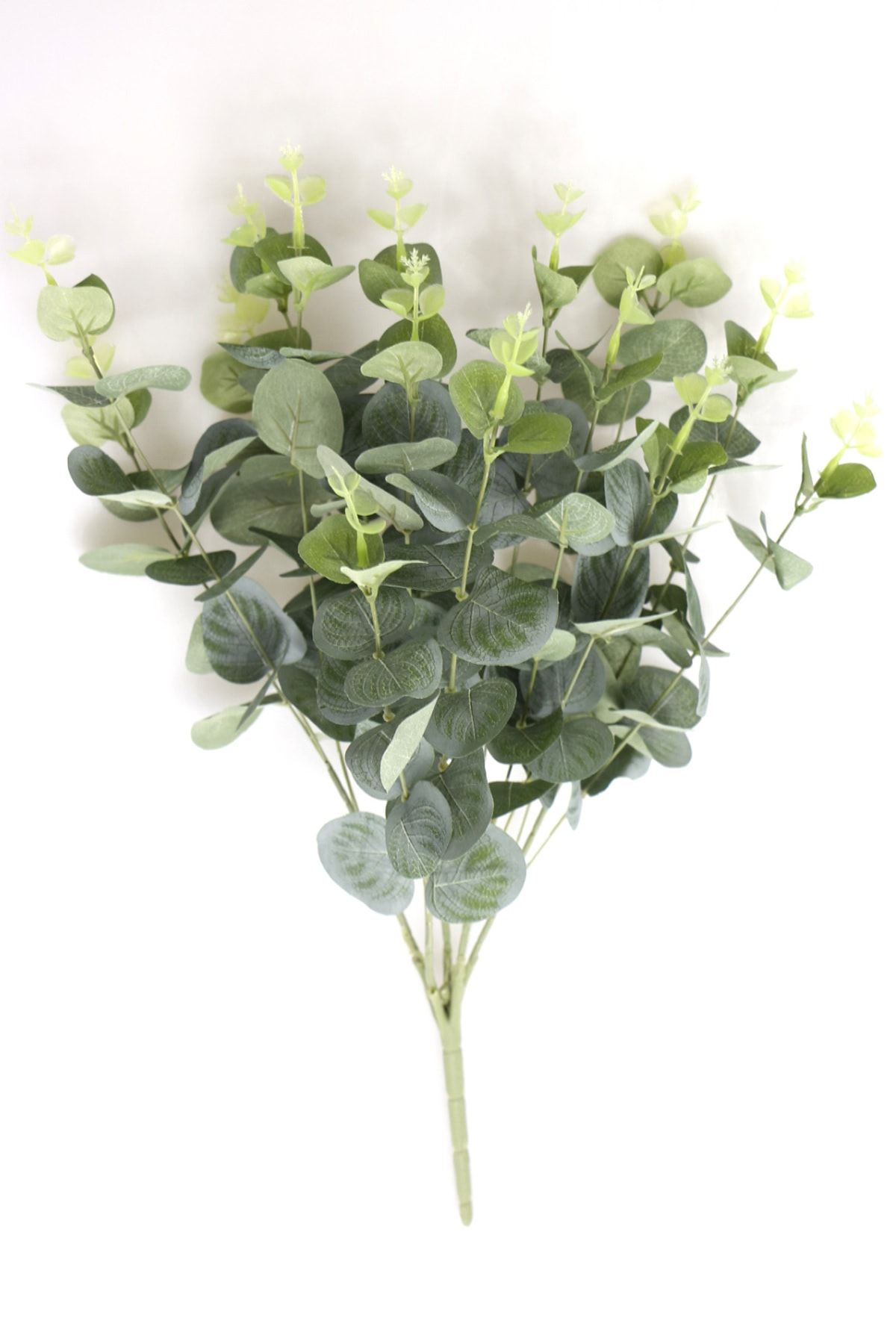 Yapay Çiçek Deposu Yapay  Kaliteli Okaliptus Bitkisi Yeşil  46 Cm Mat 15 Dallı