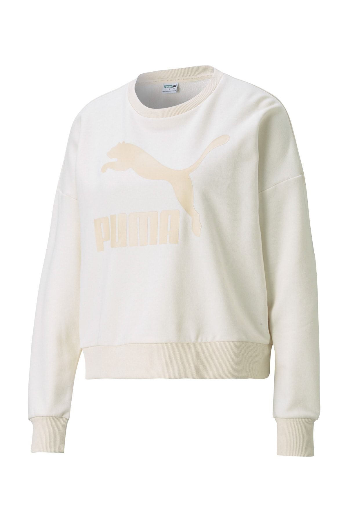 Puma Kadın Beyaz Classics Logo Crew Sweatshirt