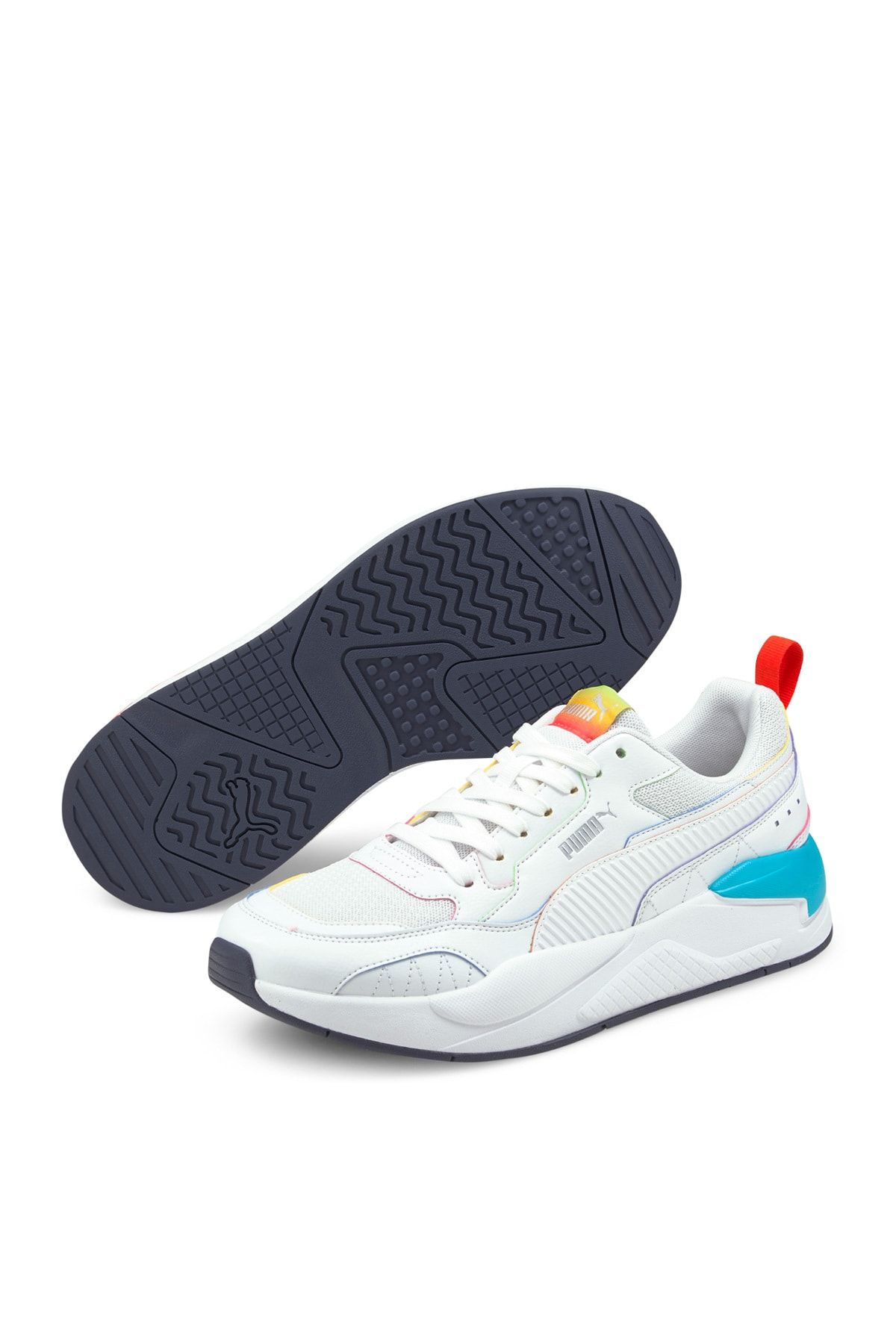 Puma X-RAY² SQUARE RAINBOW Beyaz Erkek Sneaker Ayakkabı 101085338