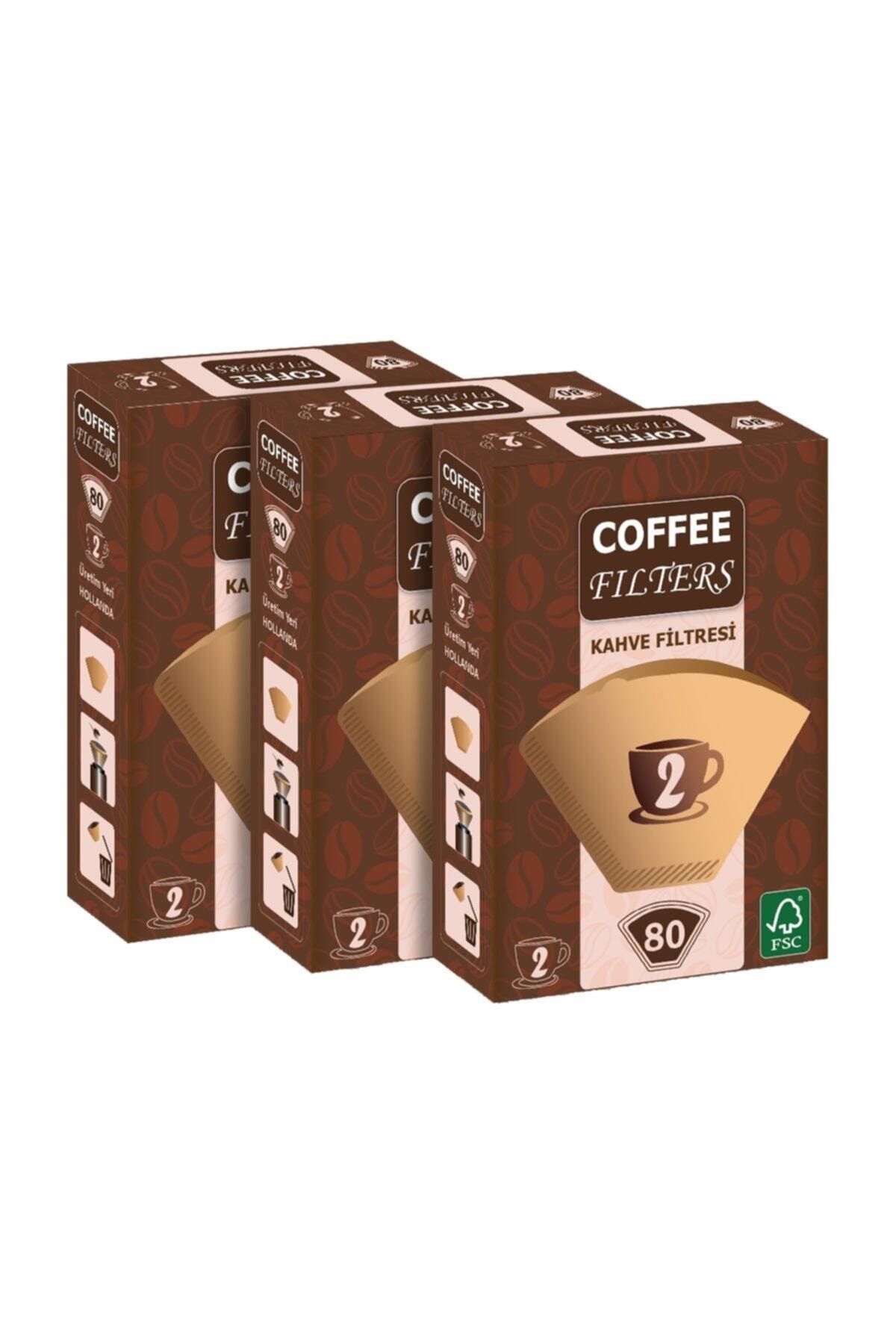 Universal Coffee Filters Filtre Kahve Kağıdı 1/2 80'li 3 Paket 240 Adet