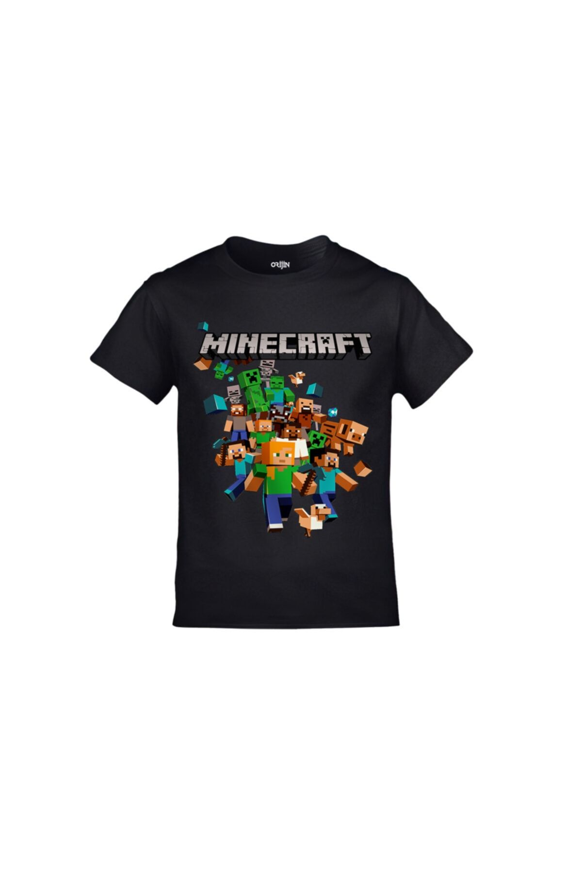 Orijin Tekstil Minecraft Baskılı Oyun Çocuk Tshirt