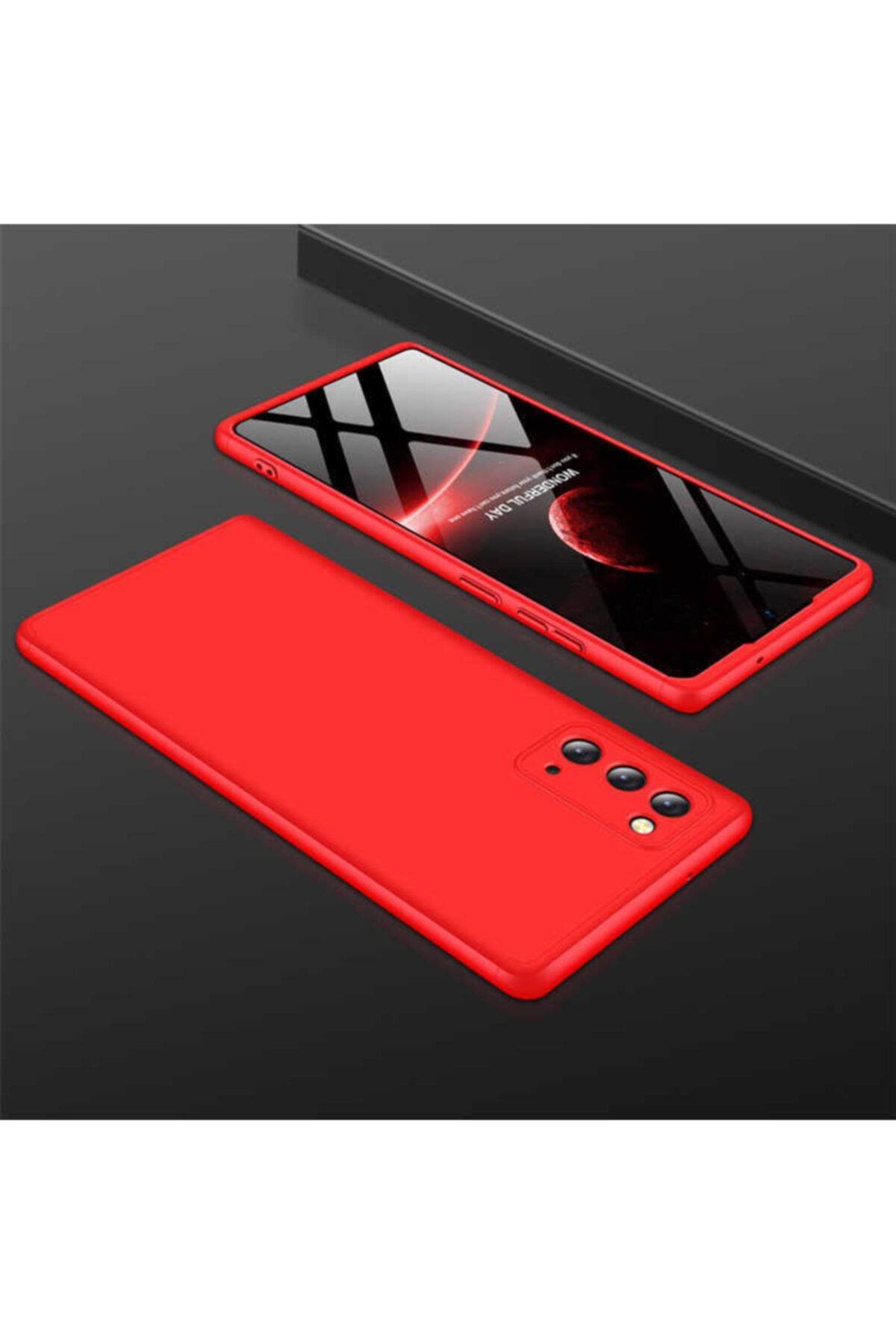 İncisoft Samsung Galaxy Note 20 Kılıf Ultra Ince Full Koruma Ays Kapak Kırmızı