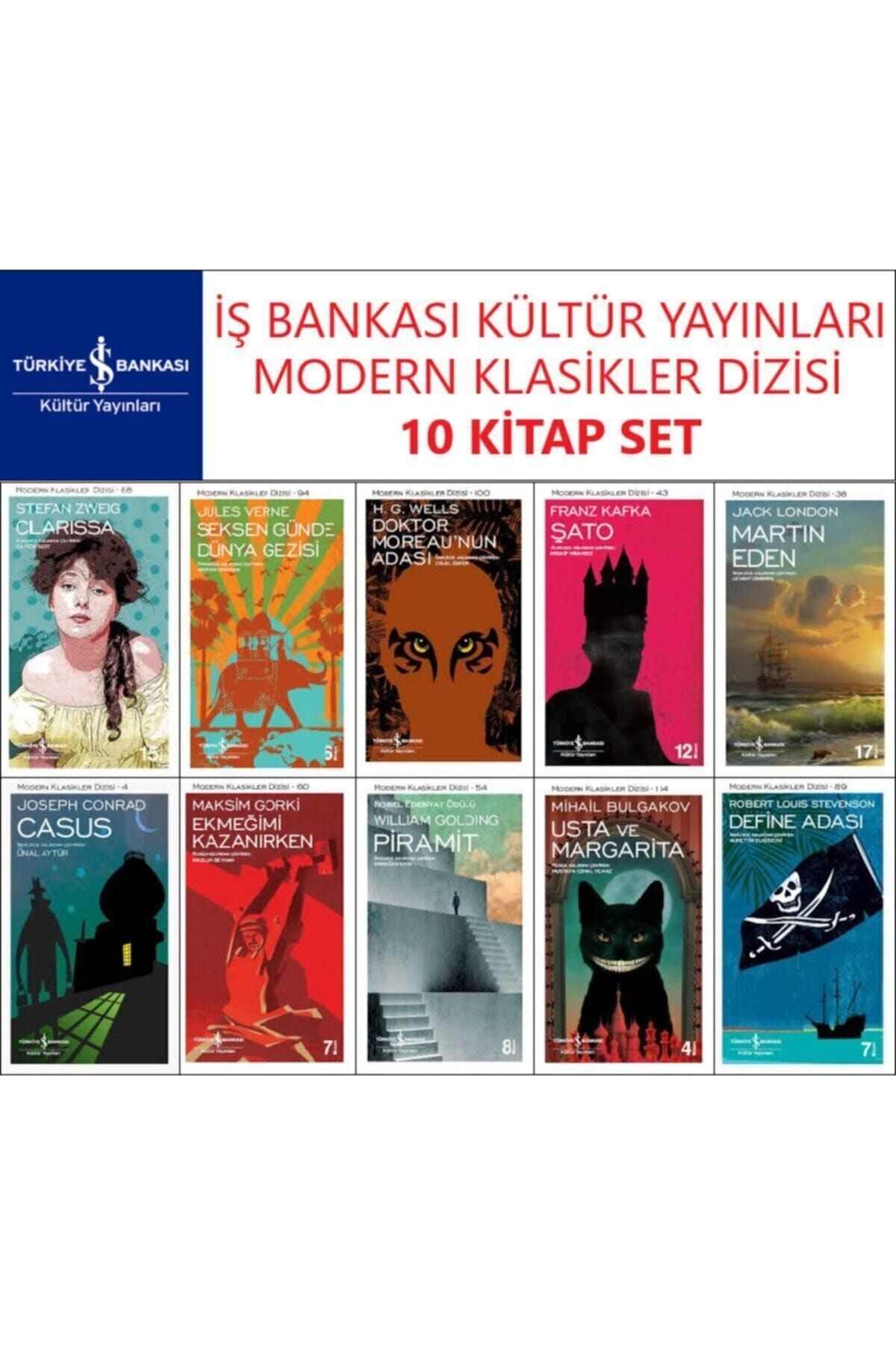 Türkiye İş Bankası Kültür Yayınları Iş Bankası Modern Klasikler Dizisi 10 Kitap Set Franz Kafka-jack London-jules Verne