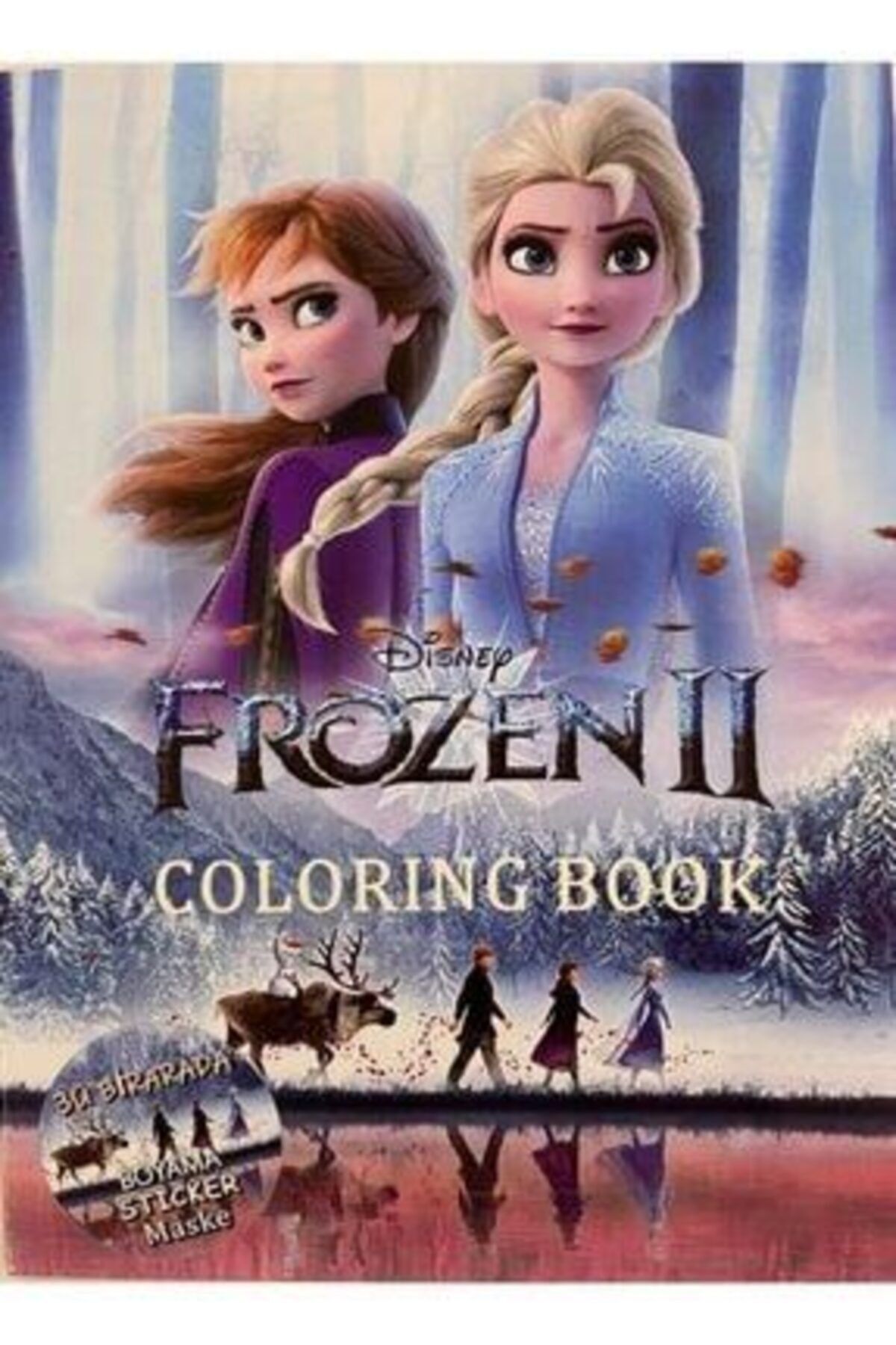 DİSNEY Frozen Boyama Kitabı + Sticker ve Maske