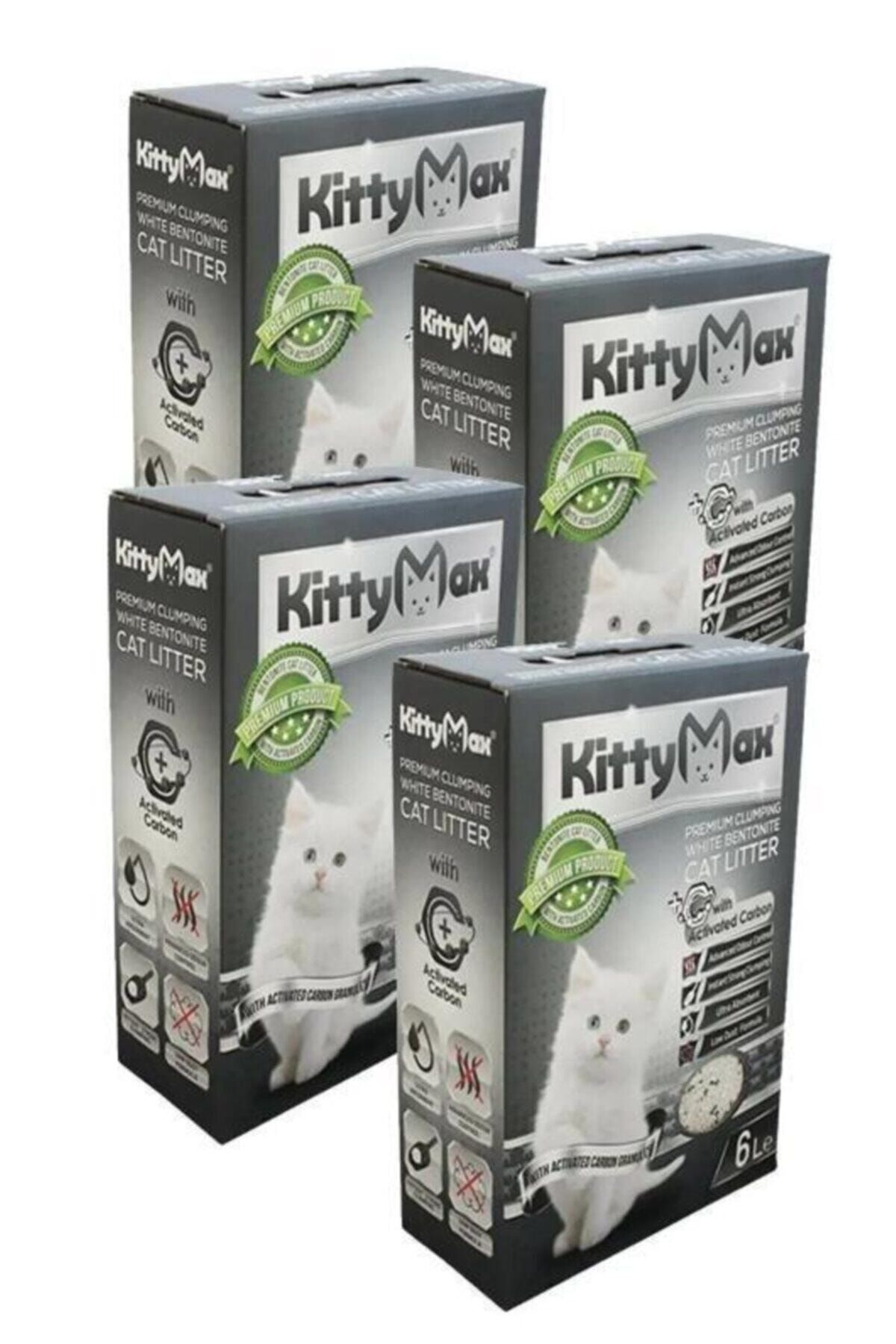 Kittymax Aktif Karbonlu Kedi Kumu 6 lt x 4 Adet