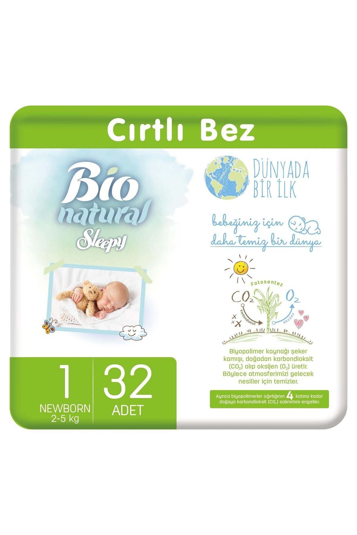 Sleepy Bio Natural Bebek Bezi 1 Numara Yenidoğan 32 Adet