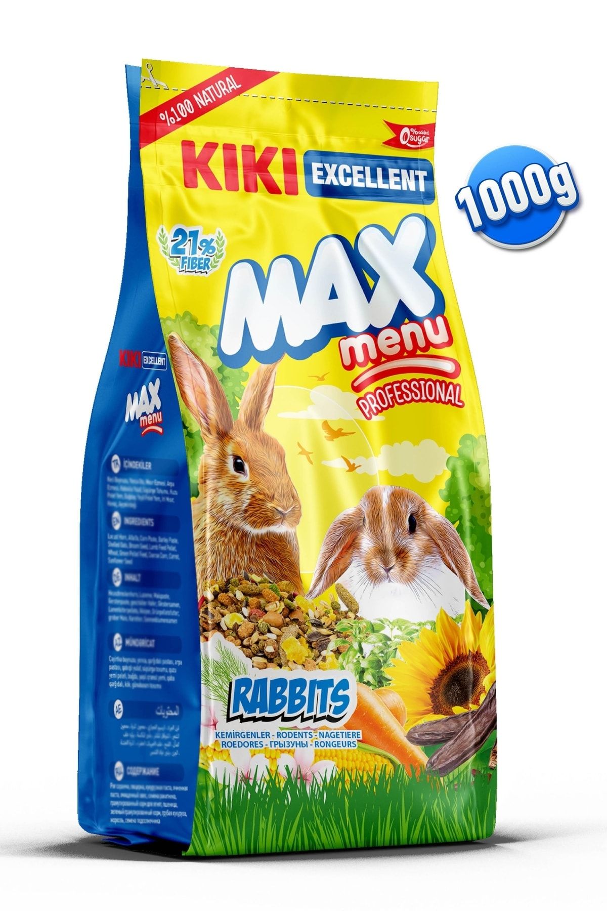 Kiki Excellent Kemirgen Max Menu Rabbits Tavşan Yemi 1000 Gr. Kg302