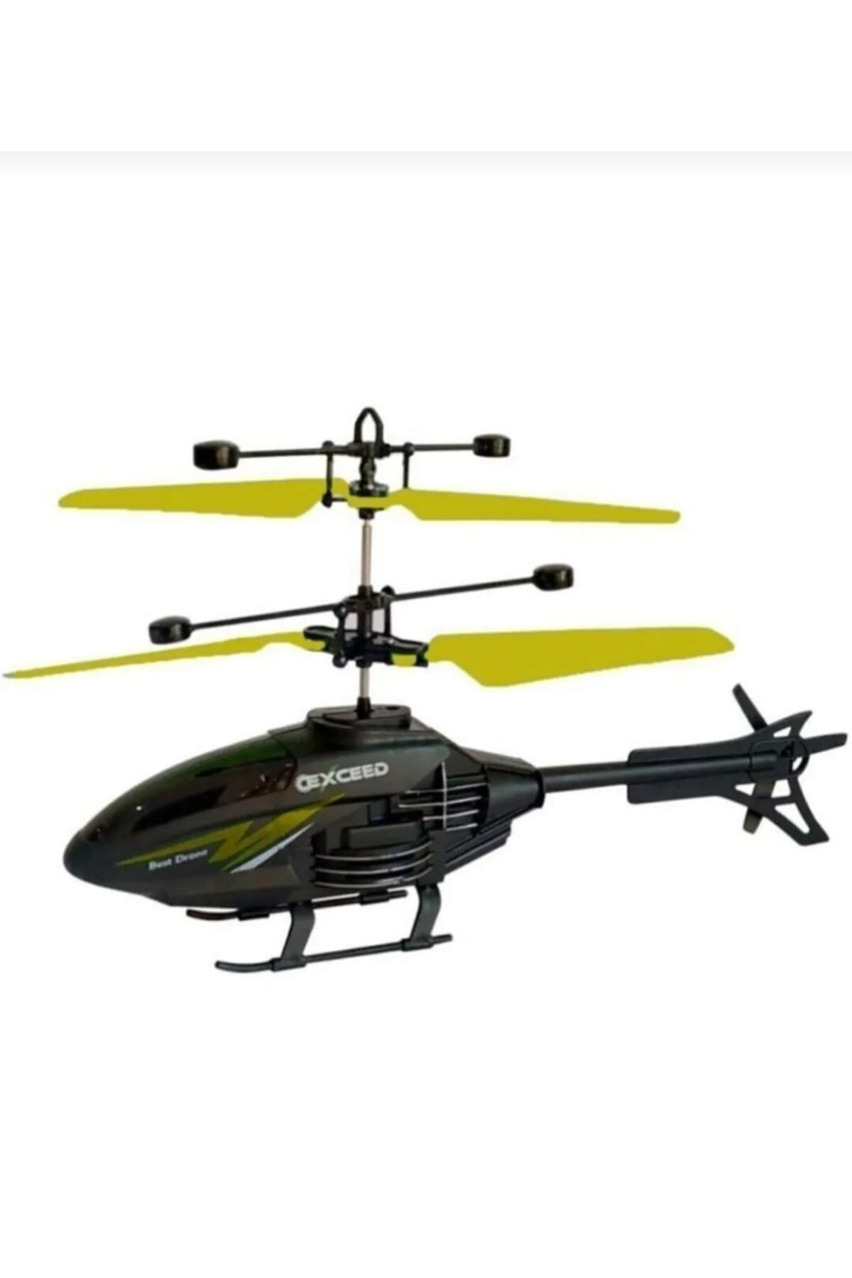 Doreka Işıklı Rc Helikopter Uzaktan Kumandalı Şarjlı Helikopter Sensörlü Drone Helikopter Sarı Sonic