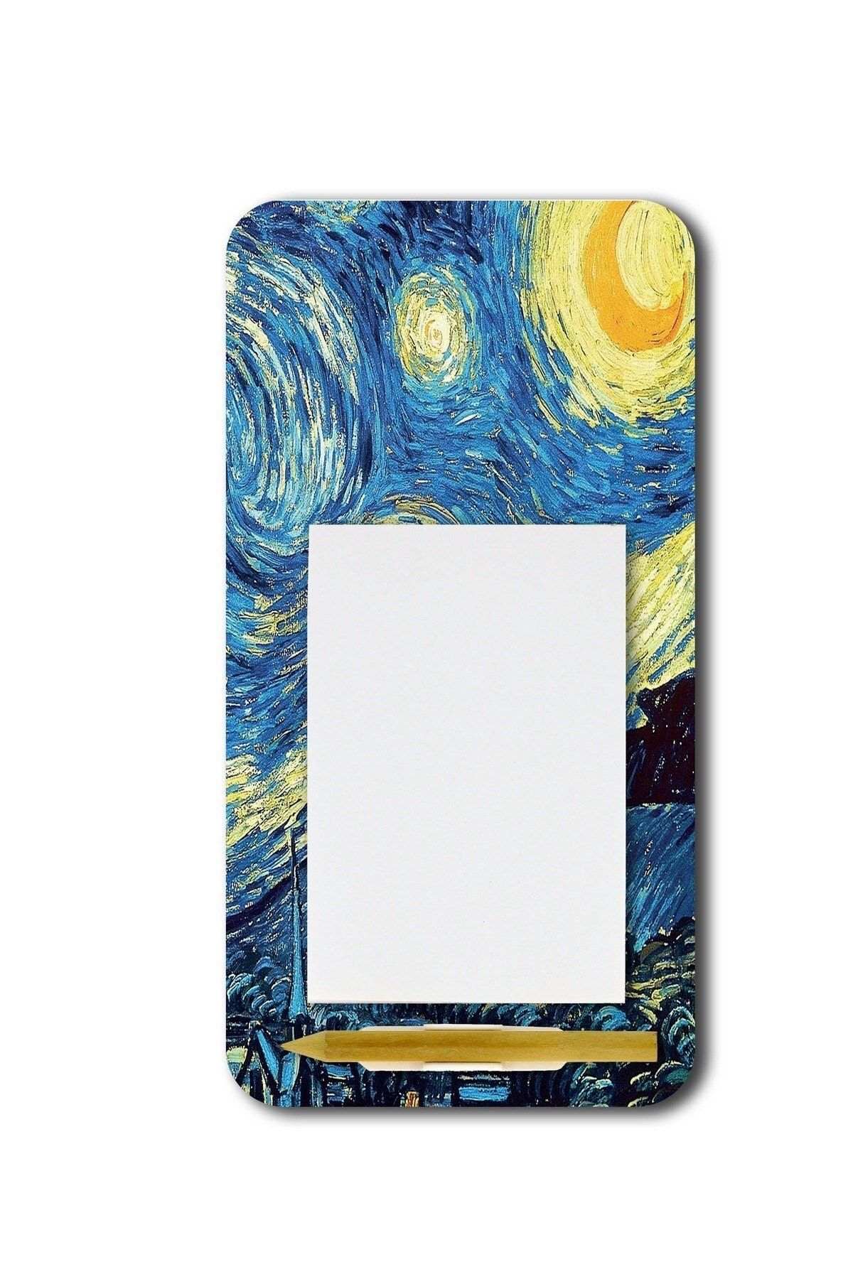 WuW Van Gogh Starry Night Magnetli Kalemli Notluk Buzdolabı Magneti