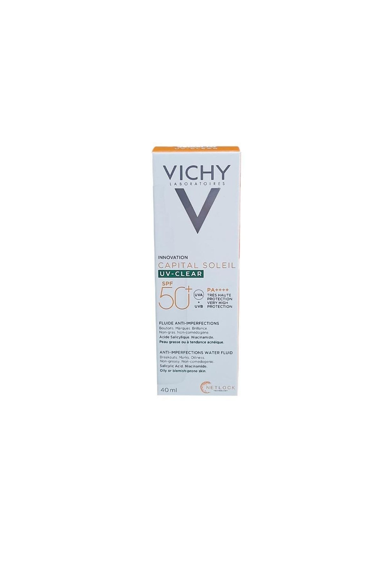 Vichy Capital Soleil Uv-clear Yağlı Ve Akne Eğilimli Ciltler Için Spf50+ Güneş Koruyucu 40ml