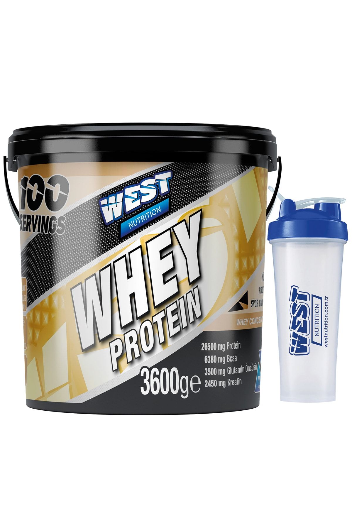 West Nutrition Whey Protein Tozu 3600 Gr 100 Servis Fındık&çikolata