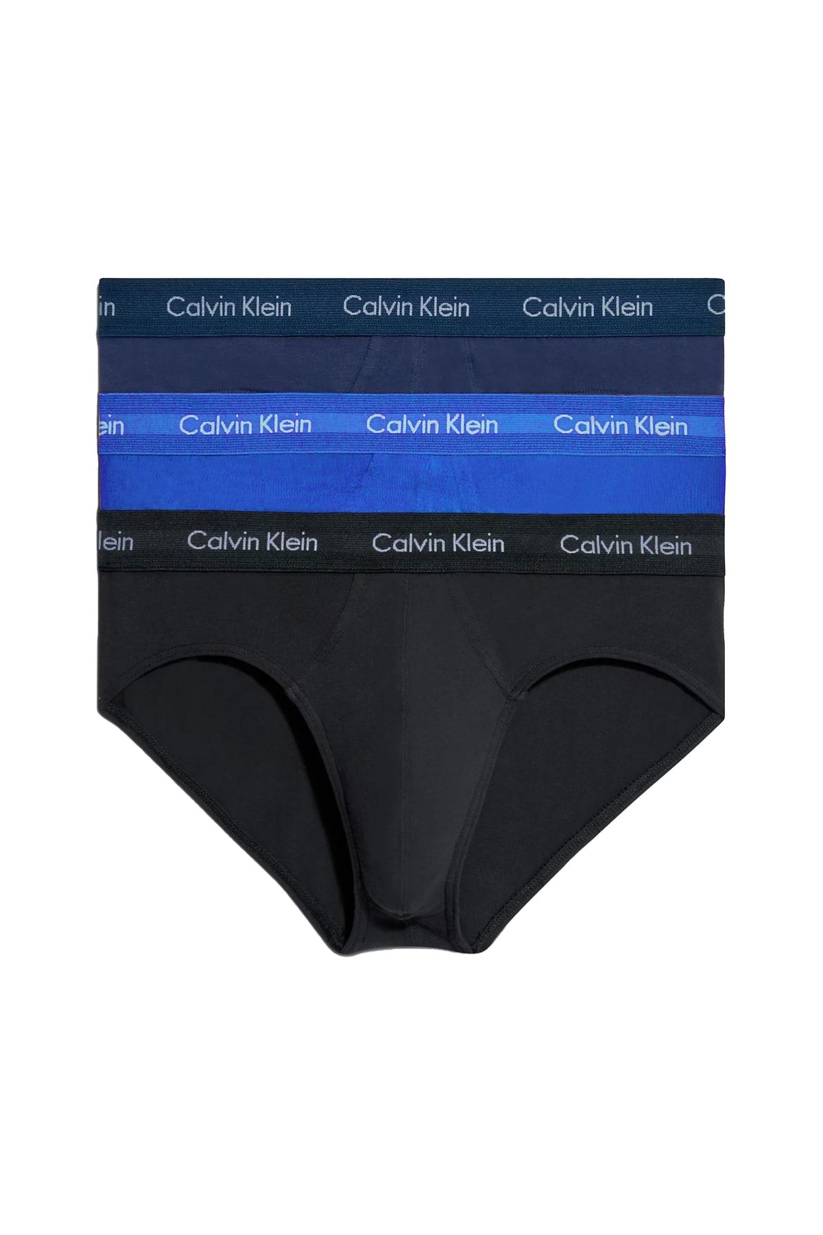 Calvin Klein Erkek 3’lü Siyah Mavi Slip
