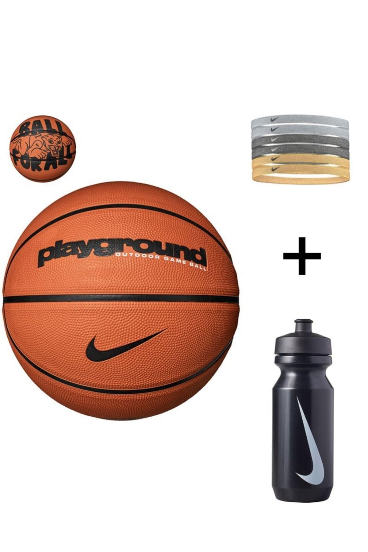 Nike Traning 3'lü Set Playground Basketbol Topu + 650 Ml Suluk + Sport 6'lı Saç Bandı