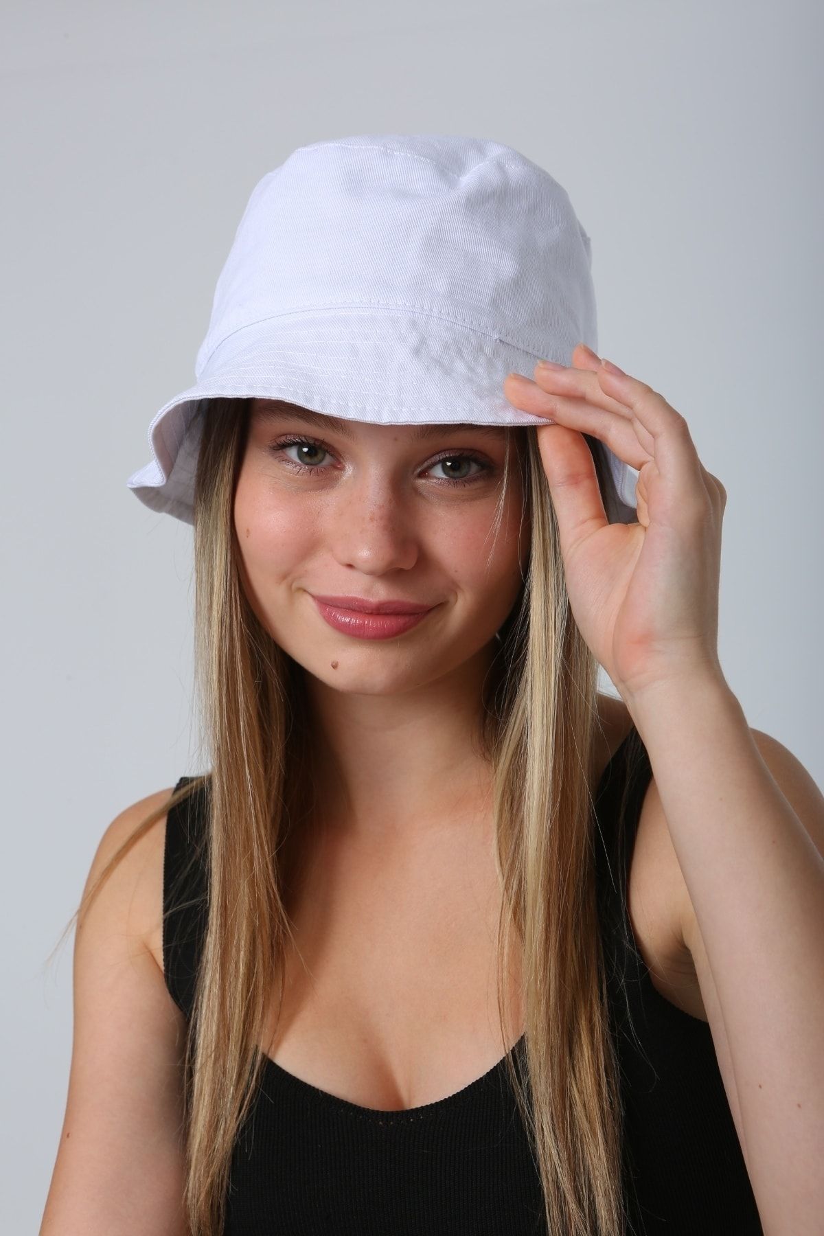 FELLMENS Beyaz Bucket Kadın Şapka