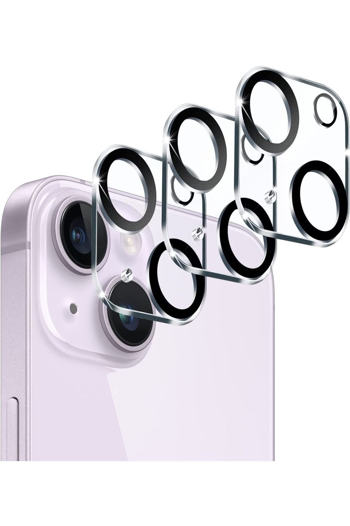 HyperAge Iphone 14 & Iphone 14 Plus Kamera Koruyucu 9 Kat Sertleştirilmiş Hd Kamera Lens Ve Yüzey Koruma