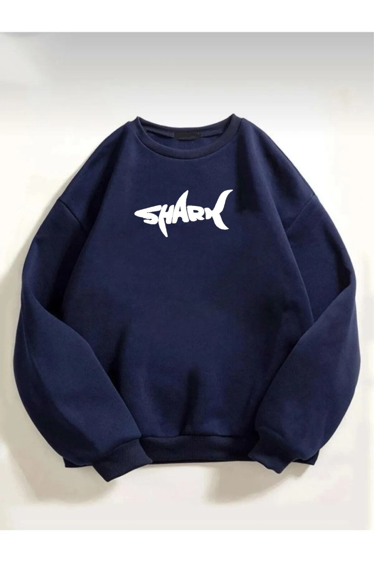 Rokeby Unisex Shark Baskılı Oversize Sweatshirt