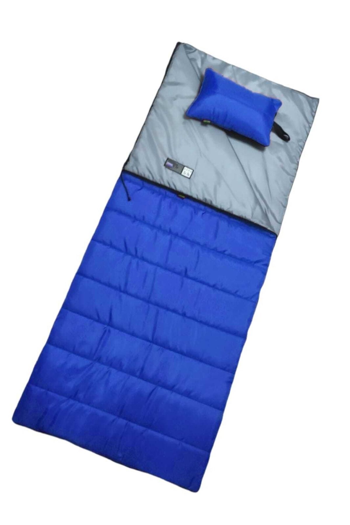 CAMP STORY Tim-8 200 Gr Yastıklı Battaniye Tipi Uyku Tulumu Mavi