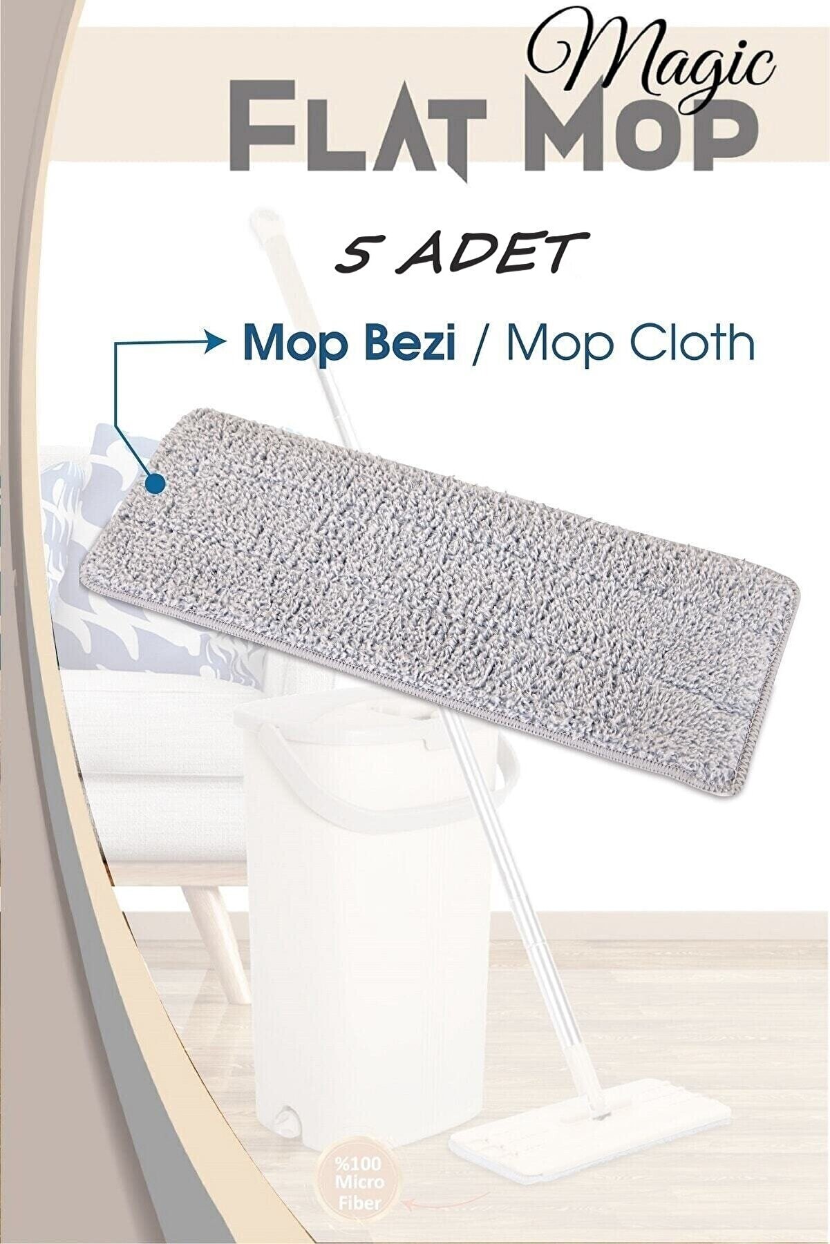 glassepet 5 Adet Magic Flat (TABLET) Mop Yedek Bez