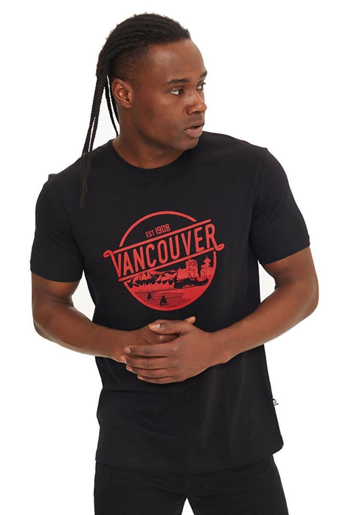 The Crow Tc7069 Vancouver Baskılı T-shirt