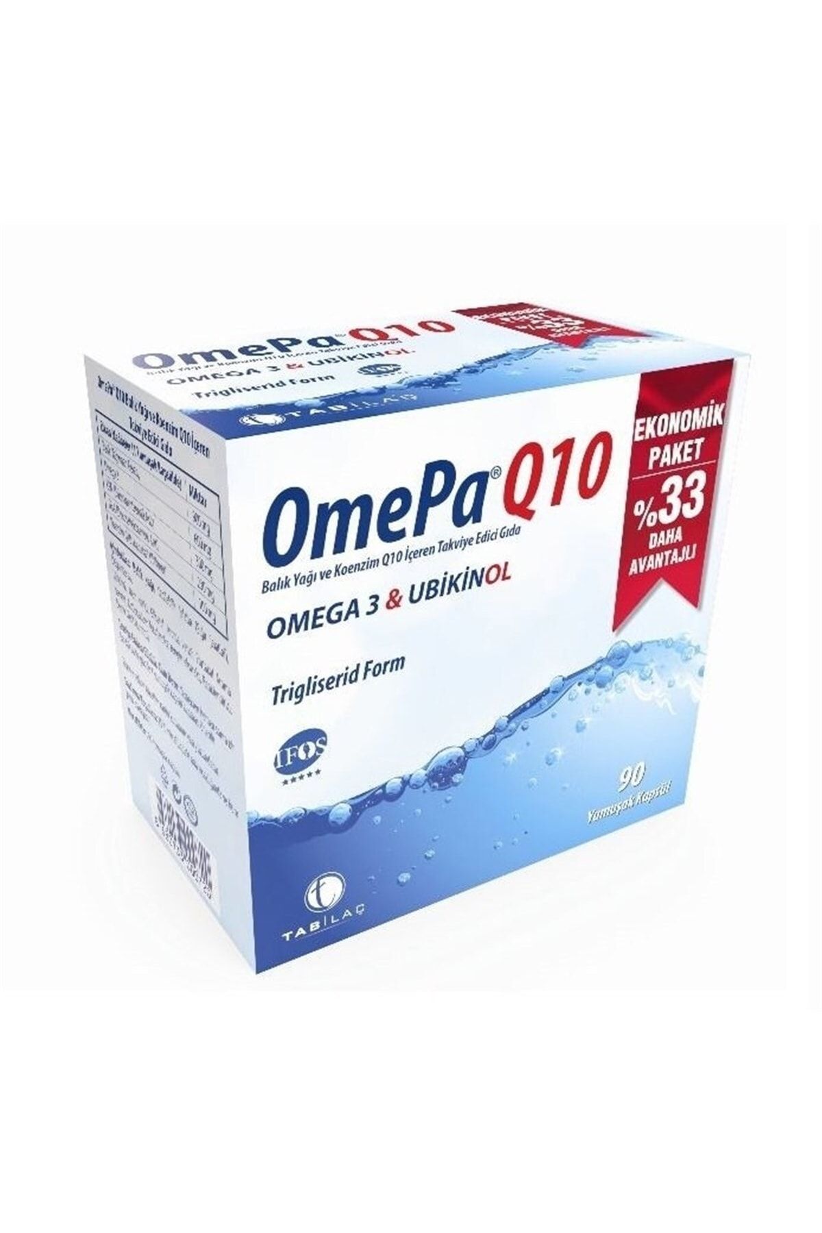 Omepa Q10 Omega-3 + Ubiquinol 90 Kapsül
