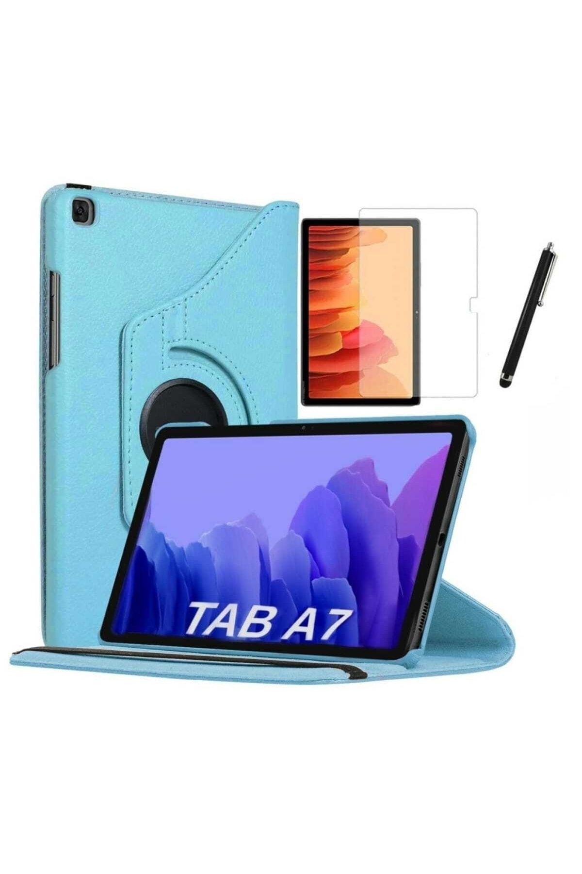 Fibaks Galaxy Tab A7 Sm T500 T505 T507 Uyumlu Dönebilen Tablet Kılıfı + Ekran Koruyucu + Kalem 10.4 Inç
