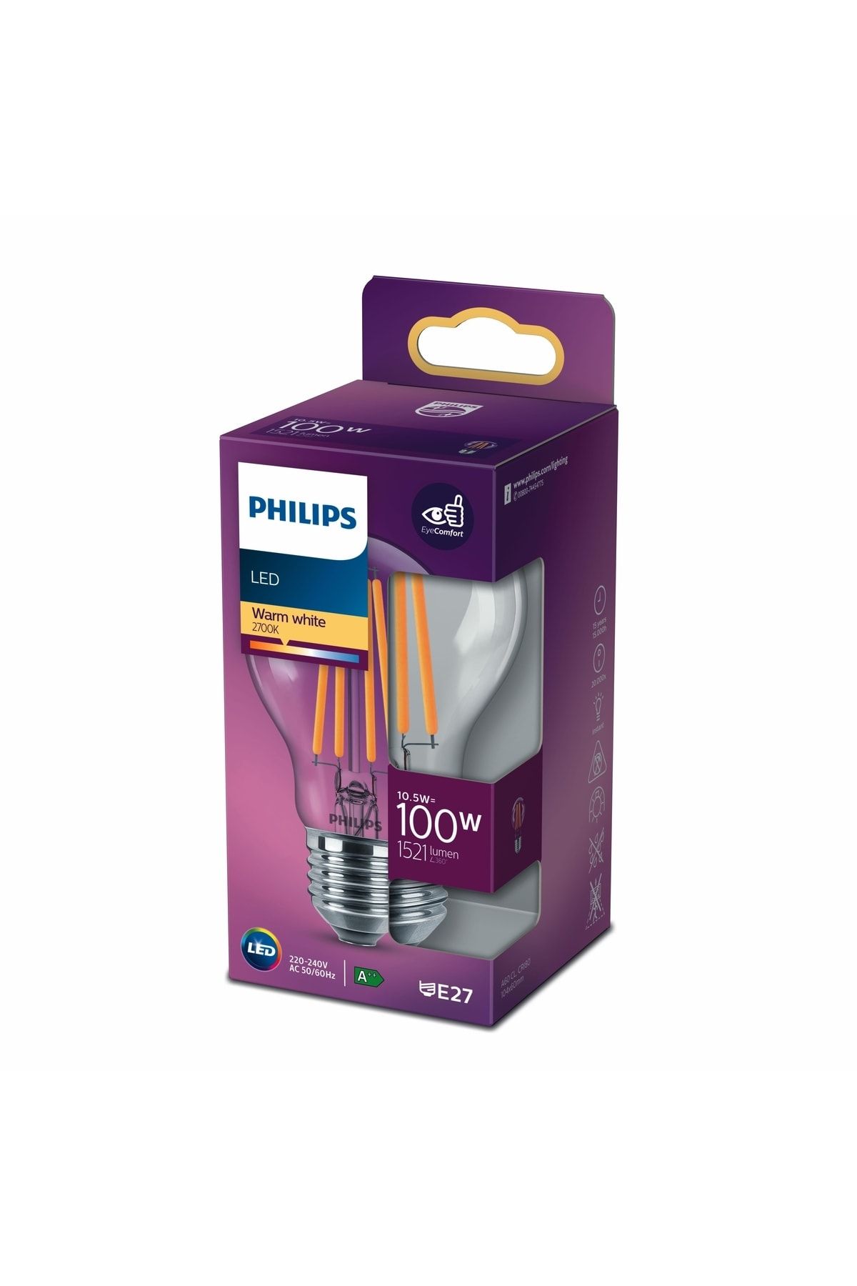 Philips Phılıps Flamanlı Rustik 100w Ampul Sarı Işık