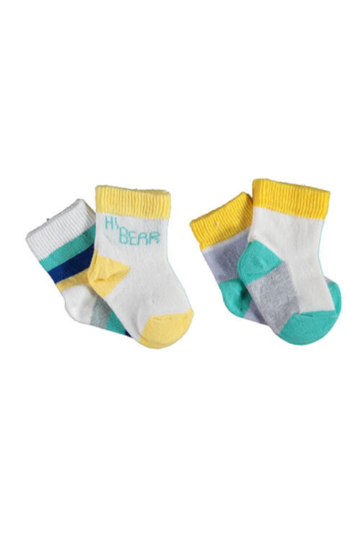 Bibaby Organik Çorap Soket 2li Hi Sarı