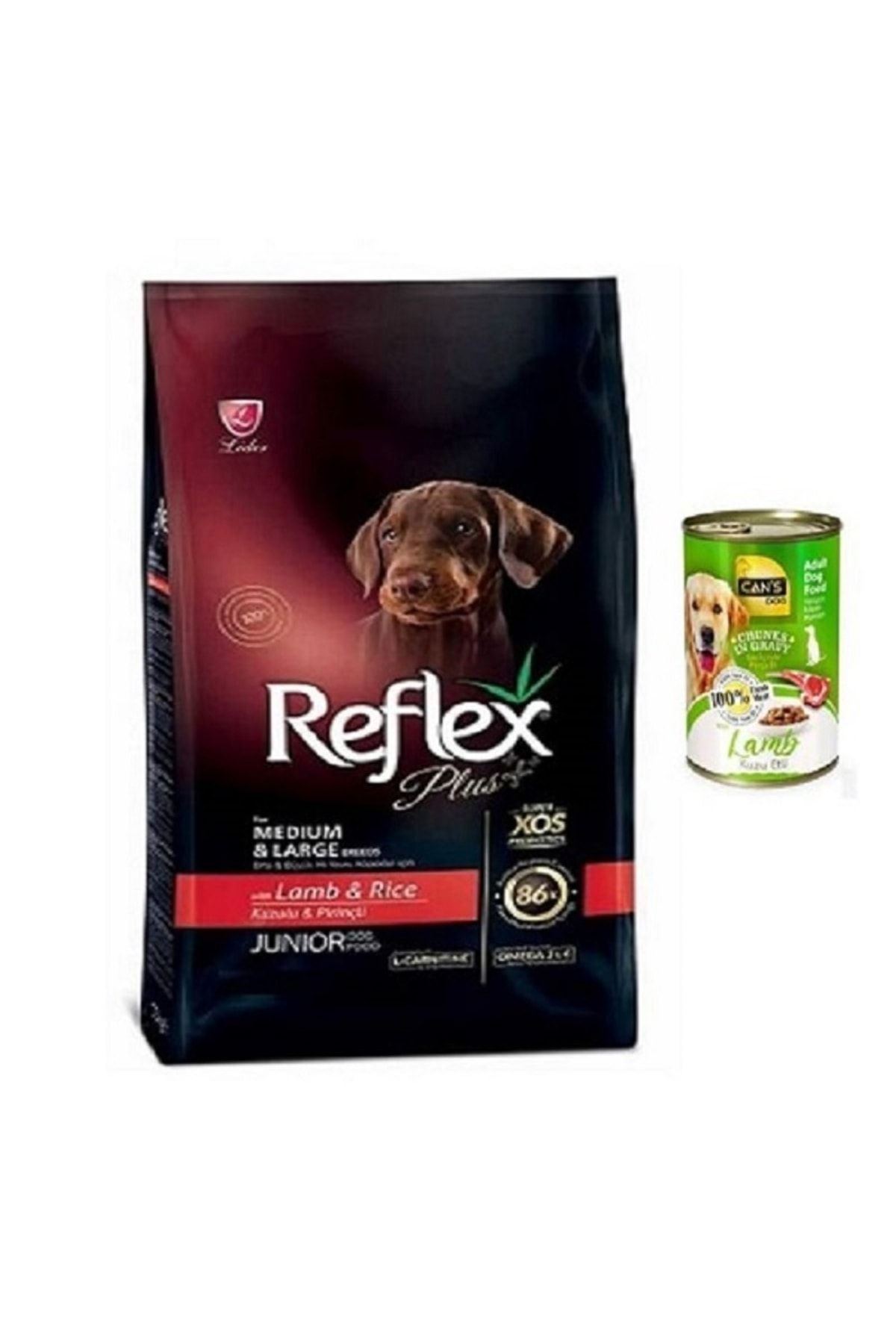 Reflex Plus Dog Medium & Large Junior Orta Ve Büyük Irk Yavru Köpek Maması 3 Kg Kuzu Etli