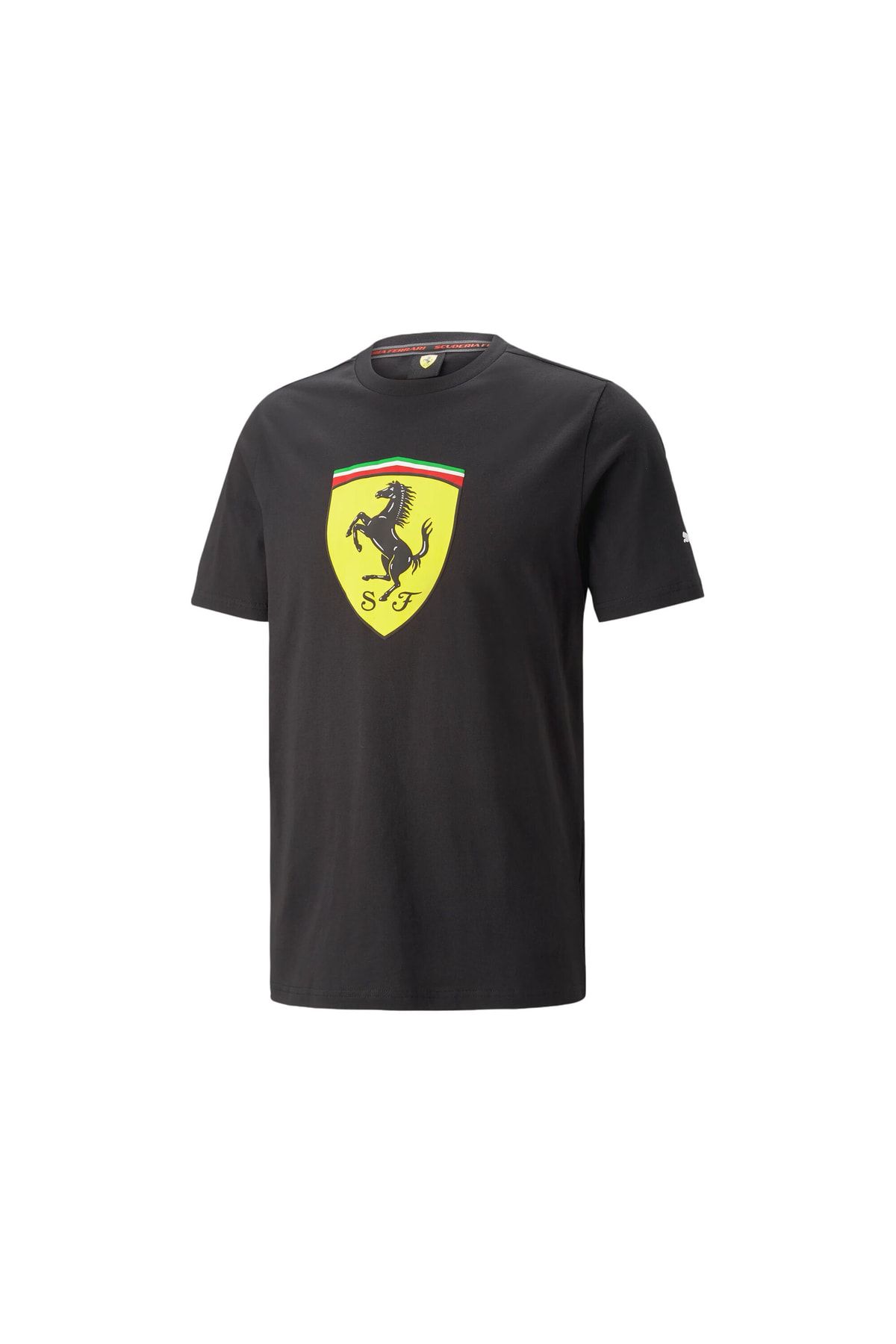 Puma Ferrari Race Big Shield Tee Erkek Günlük Tişört 53817501 Siyah