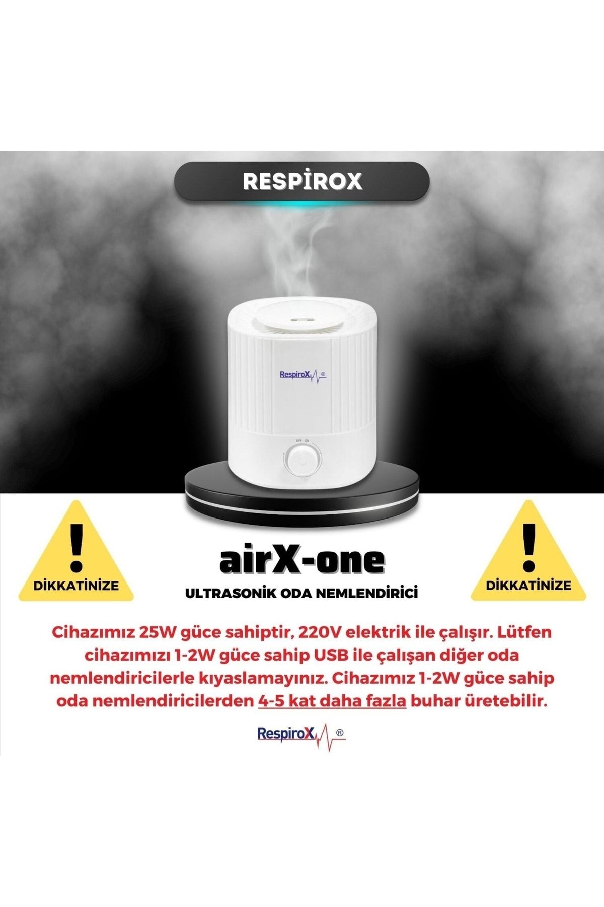 Respirox Aırx-one Ultrasonik Oda Nemlendirici (led Işıklı Oda Lambası - 7 Renk)