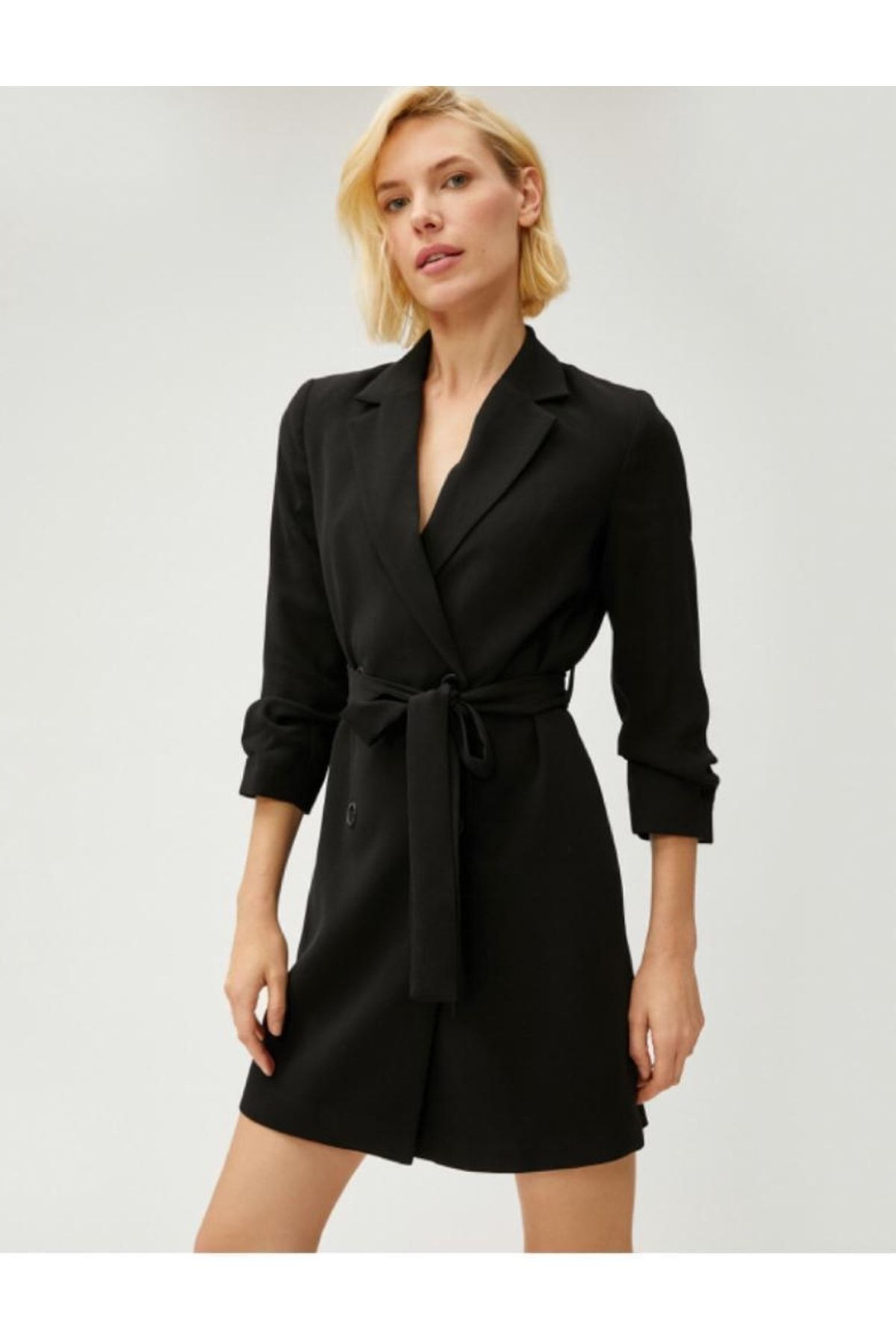 Koton Ceket Elbise Kruvaze Düğmeli Kuşaklı