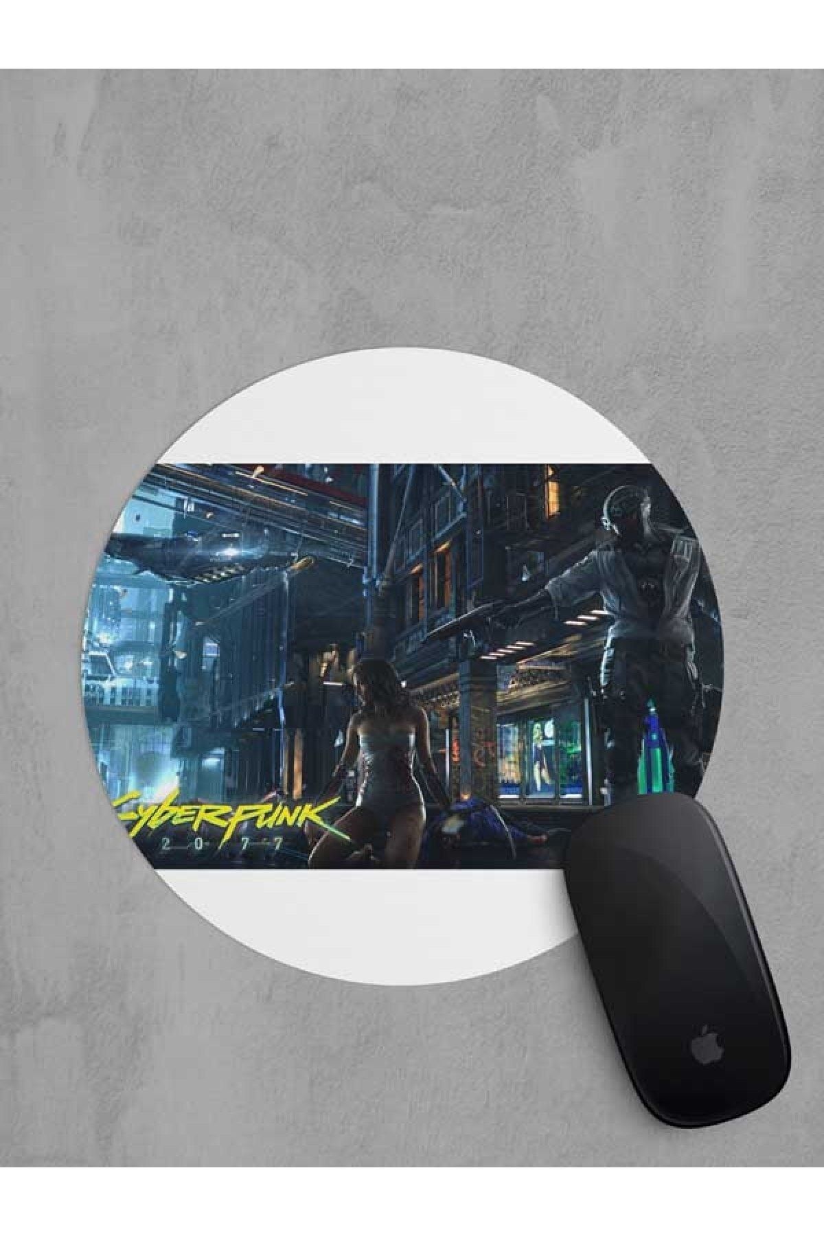 Panorama Ajans Cyberpunk 2077 Yuvarlak Mouse Pad