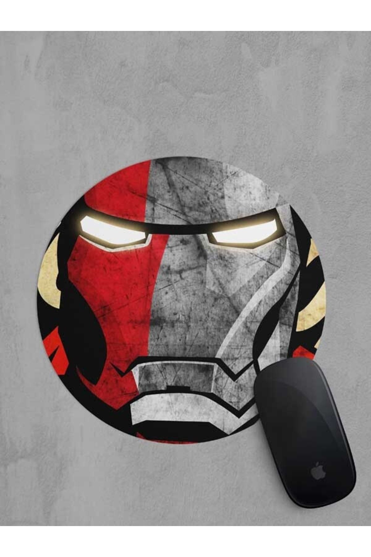 Panorama Ajans Iron Man Çizgi Roman Afiş Kapağı Marvel Yuvarlak Mouse Pad