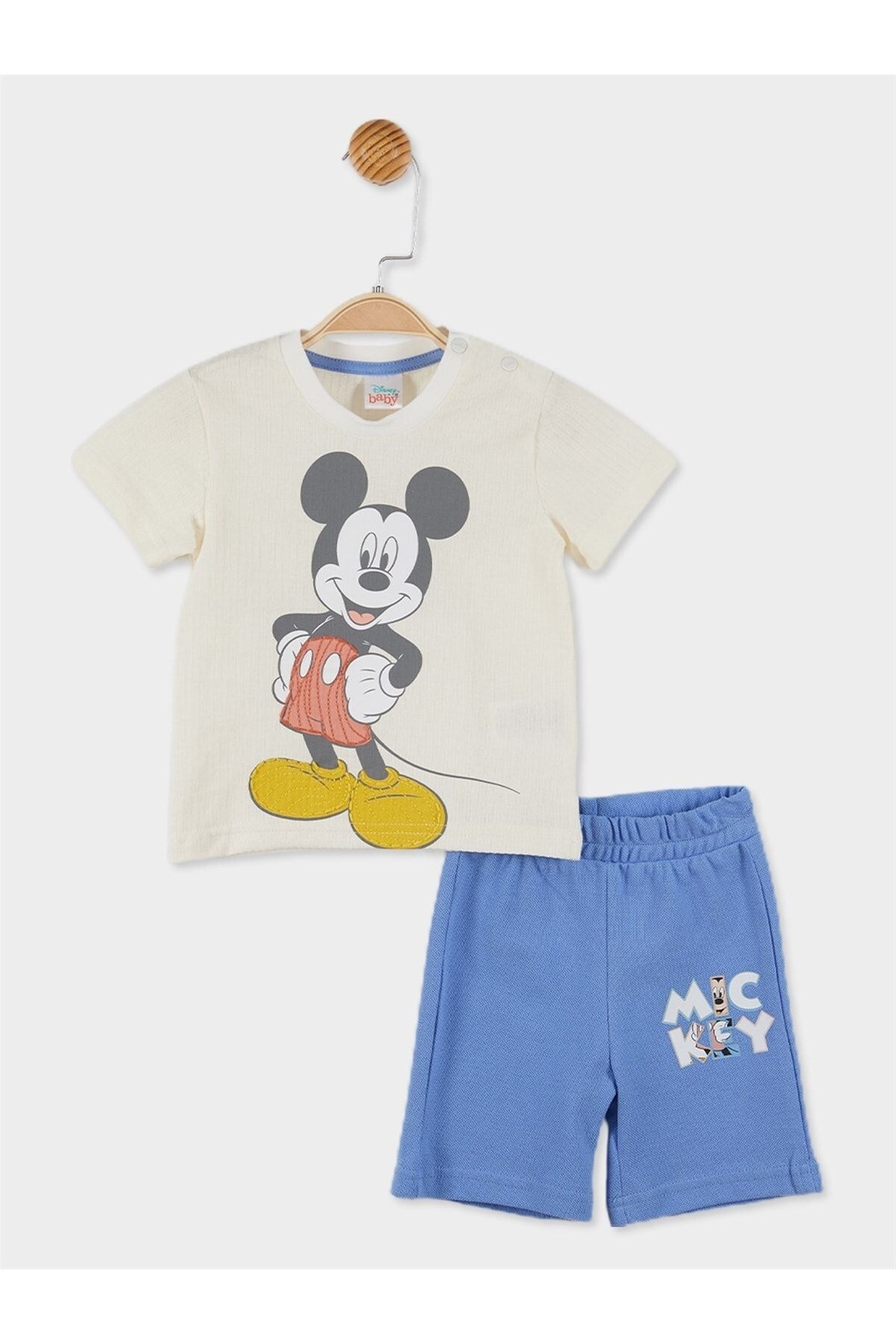 Mickey Mouse Disney Lisanslı Erkek Bebek Tişört Ve Şort 2'li Takım 20886