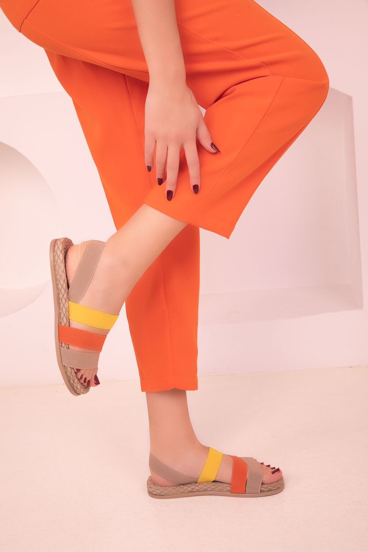 SOHO Vizon-orange-sari Kadın Sandalet 15098