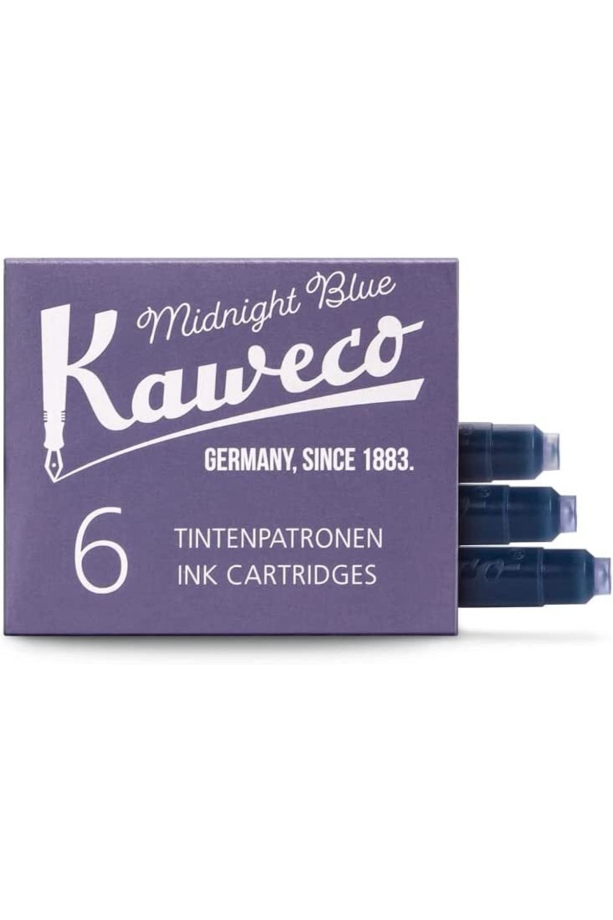 Kaweco Mavi Siyah 6'lı Dolma Kalem Kartuşu 10000258