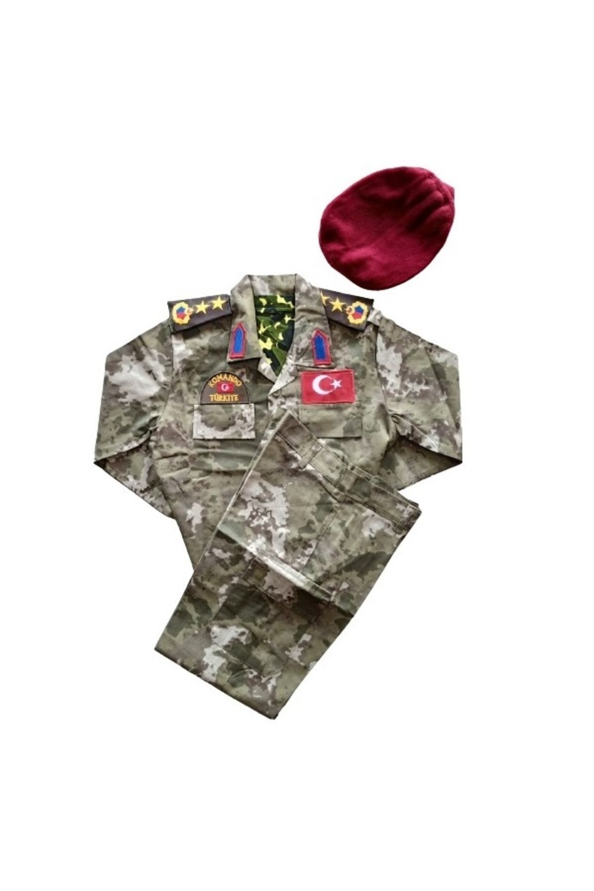 Temiz Pazar Erkek Çocuk Asker Komando Kıyafeti Kostüm