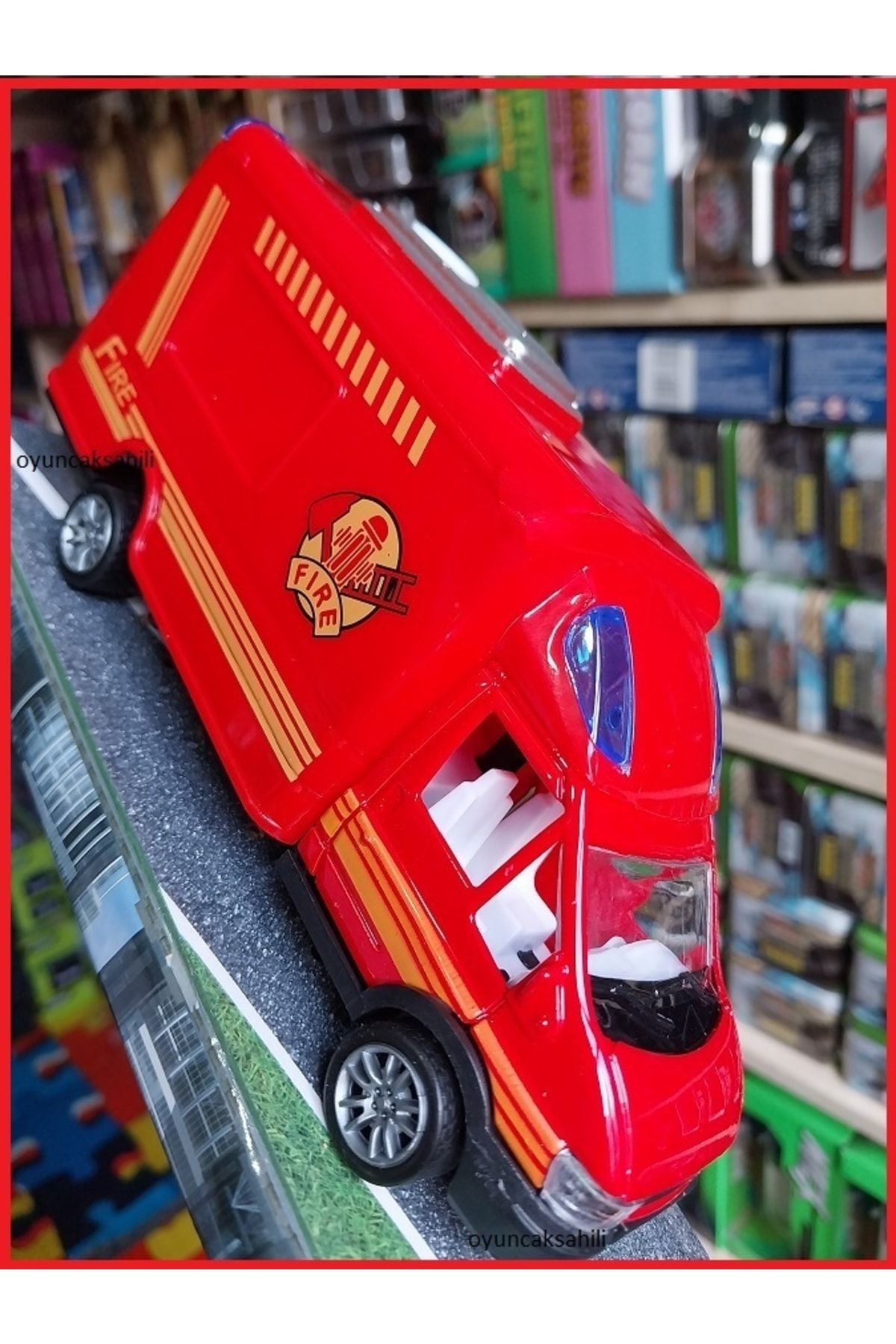 OYUNCAKSAHİLİ Karavan Metal Itfaye Minibüsü Kırılmaz Çekbırak Oyuncak Itfaiye Model Araçlar