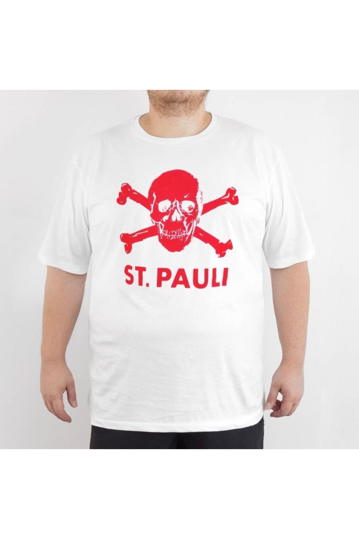 Bant Giyim - St. Pauli 4xl Büyük Beden Beyaz Erkek Tişört