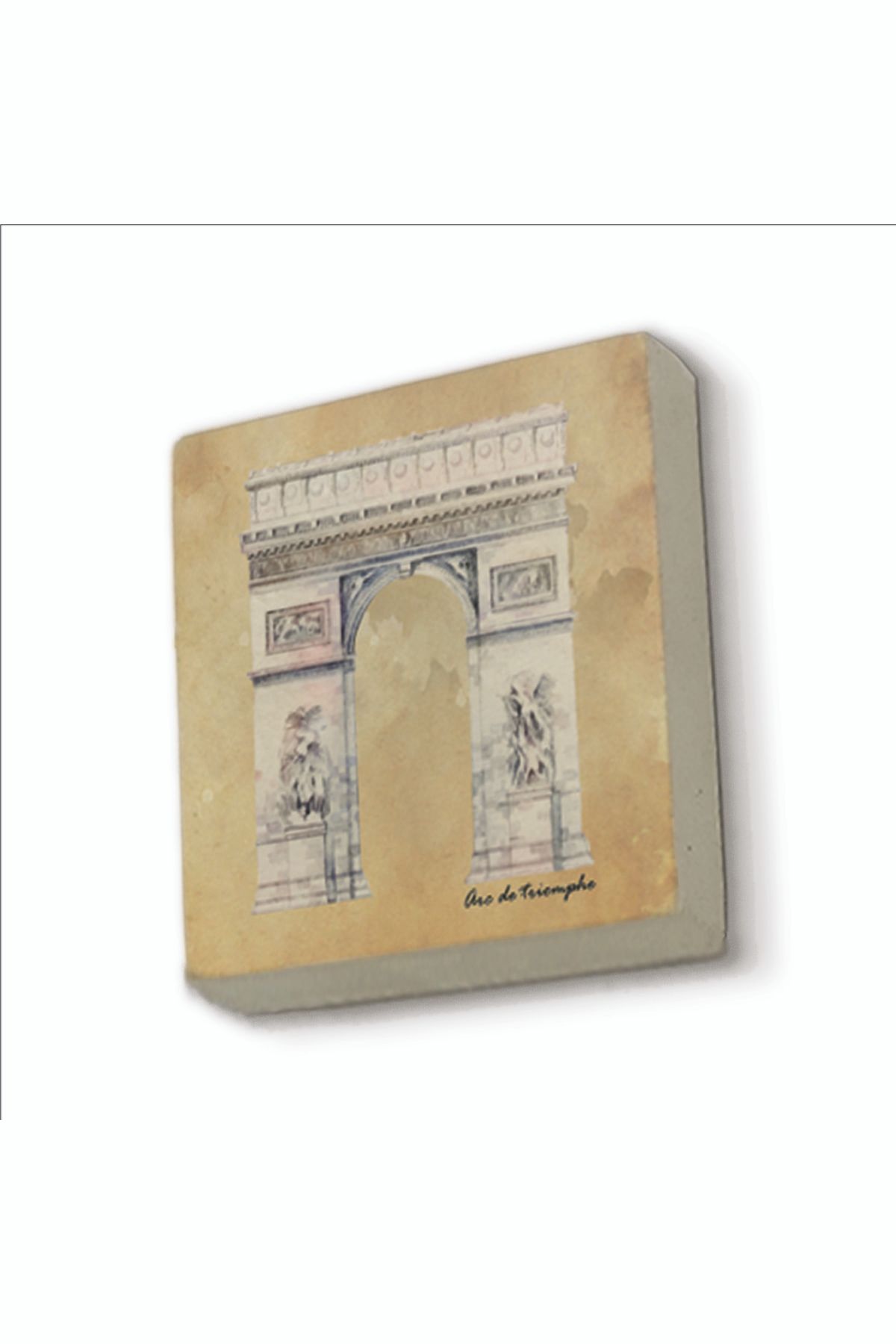 BAKSEPETE Zafer Takı Arc De Triomphe Baskılı Doğaltaş Magnetkrg-004buzdolabı Süsü