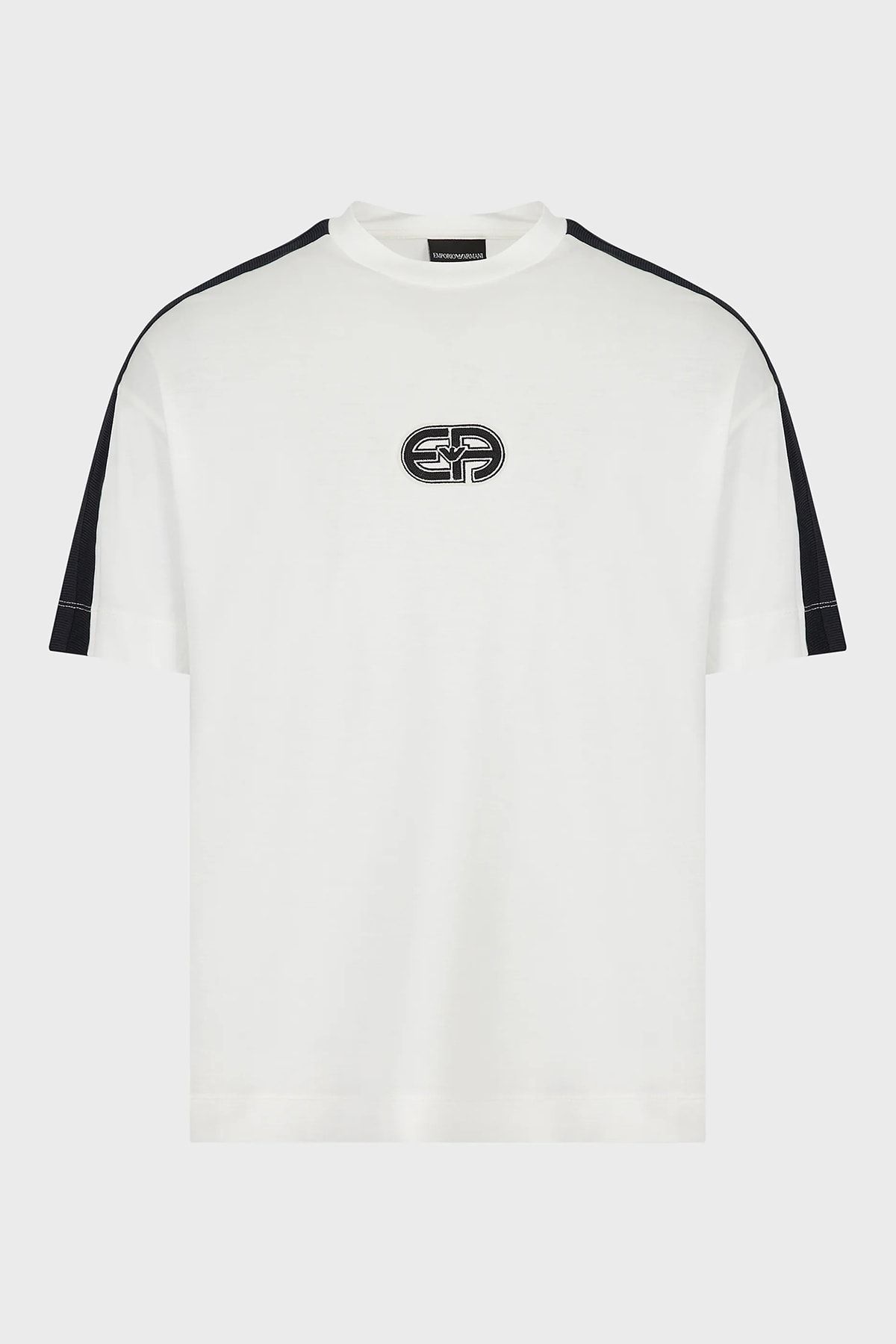 Emporio Armani Logolu Pamuk Karışımlı Bisiklet Yaka Relaxed Fit T Shirt Erkek T Shirt 3r1tt6 1juvz 0