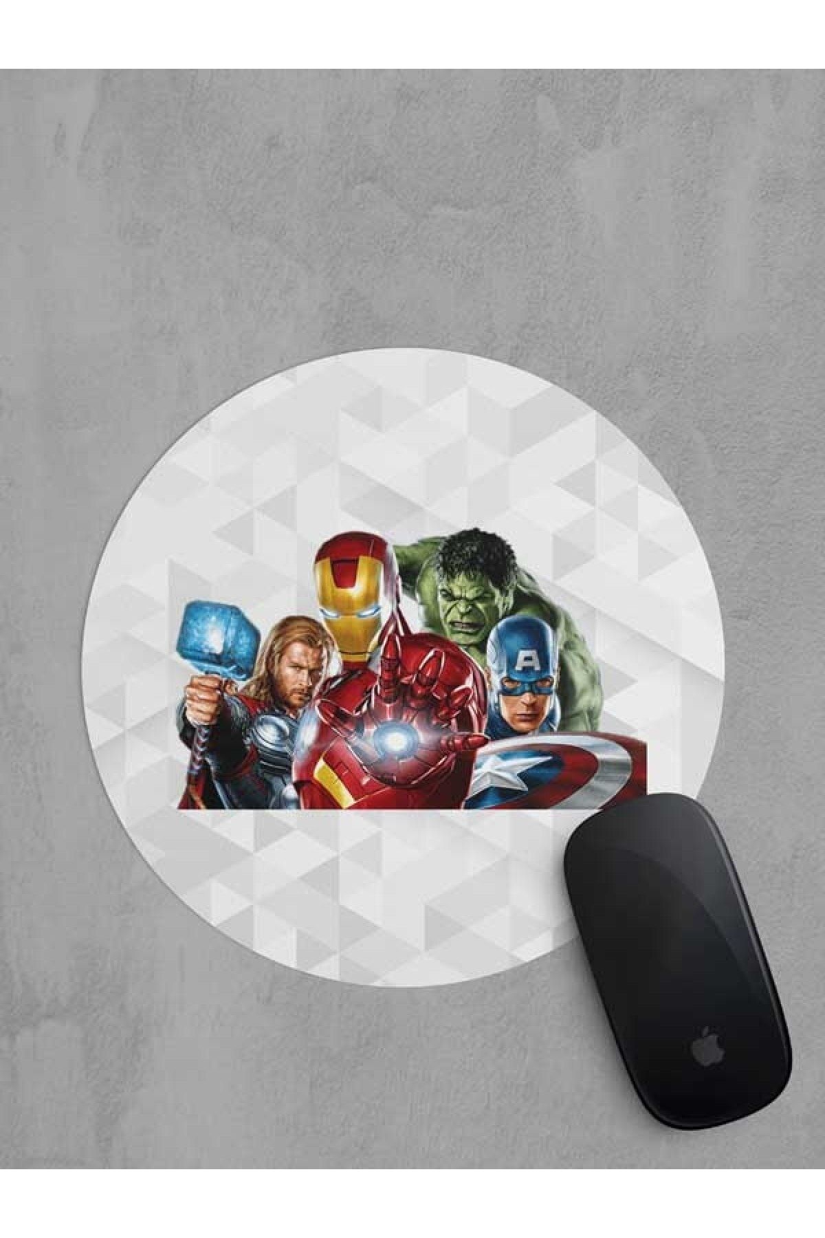Panorama Ajans Avengers Marvel Kahramanlar Yuvarlak Mouse Pad