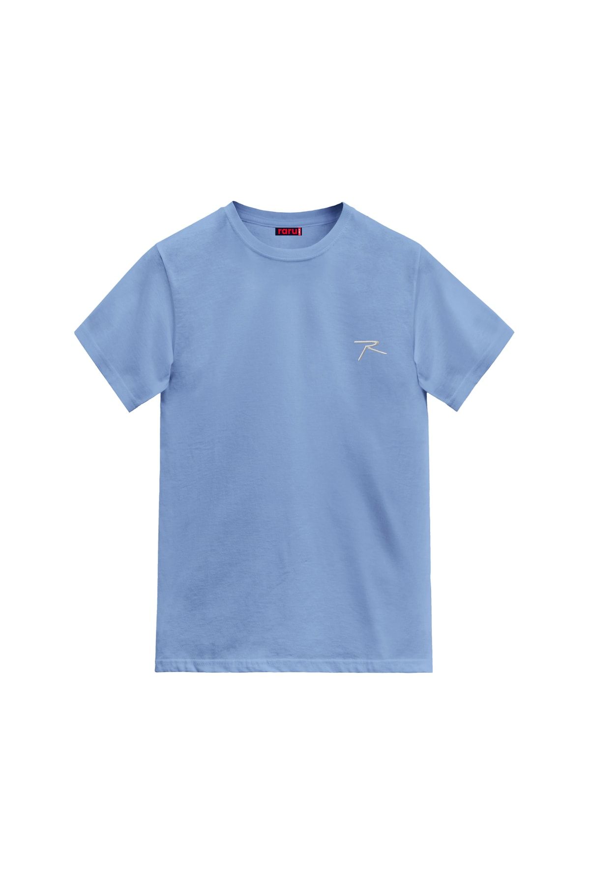 raru Erkek %100 Pamuk T-shirt Agnıtıo Mavi