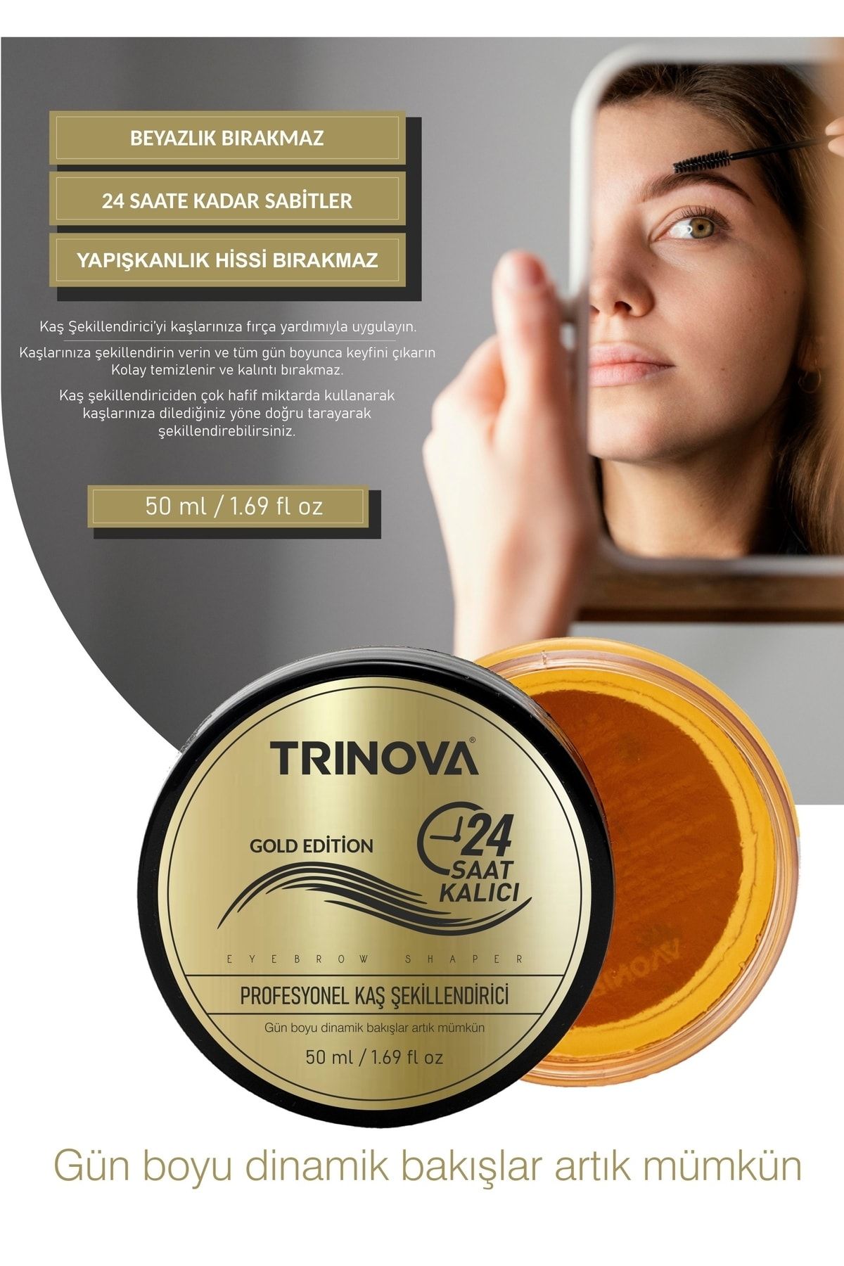 Trinova Gold Edition Kaş Sabitleyici & Şekillendirici Wax