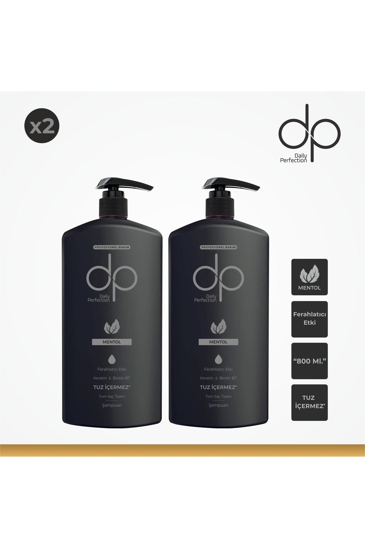 DP Şampuan Mentol Ferahlatıcı Etki 2 X 800 ml