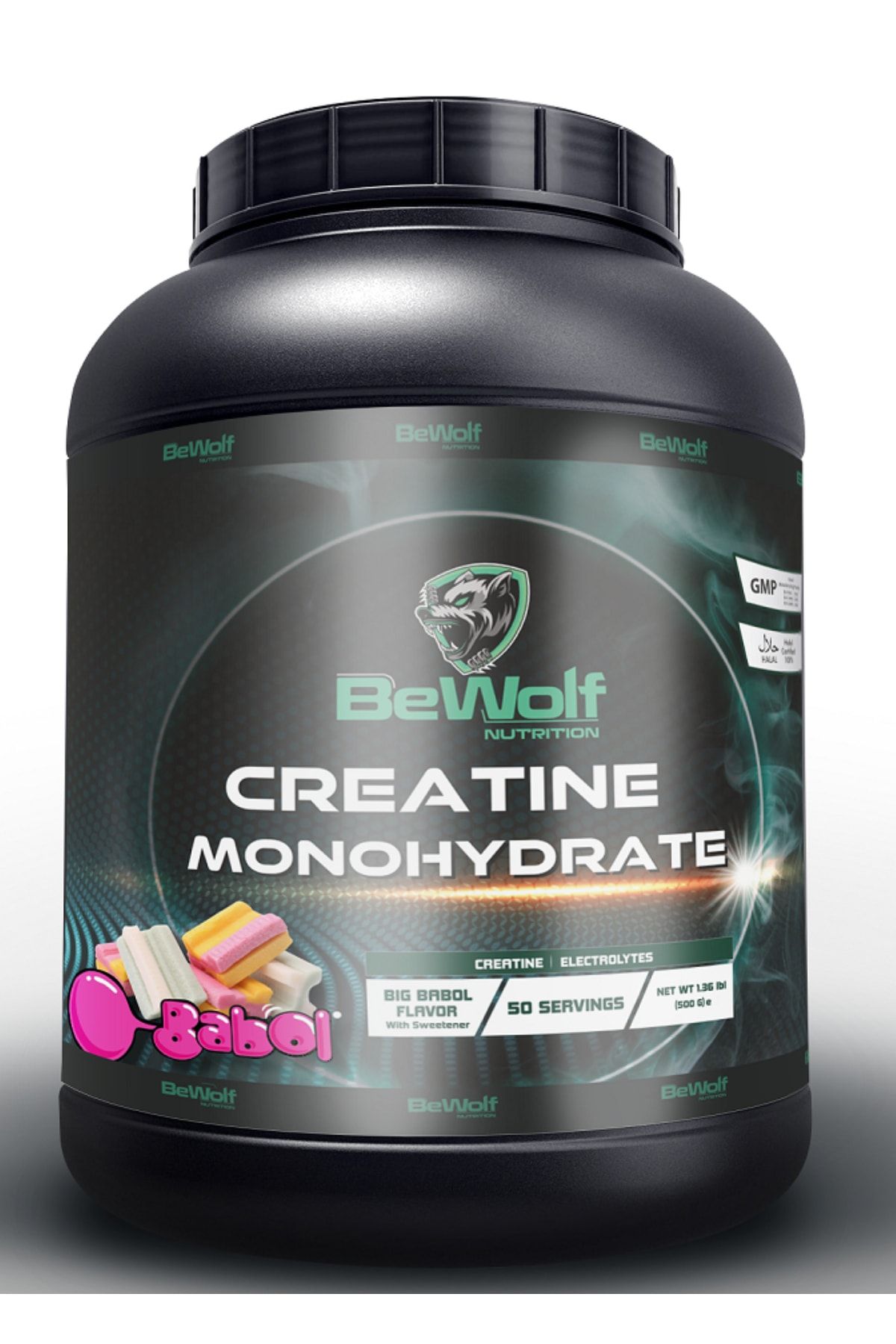 BeWolf Nutrition Creatine Monohydrate 500 gram 50 Servis Big Babol Aromalı Kreatin