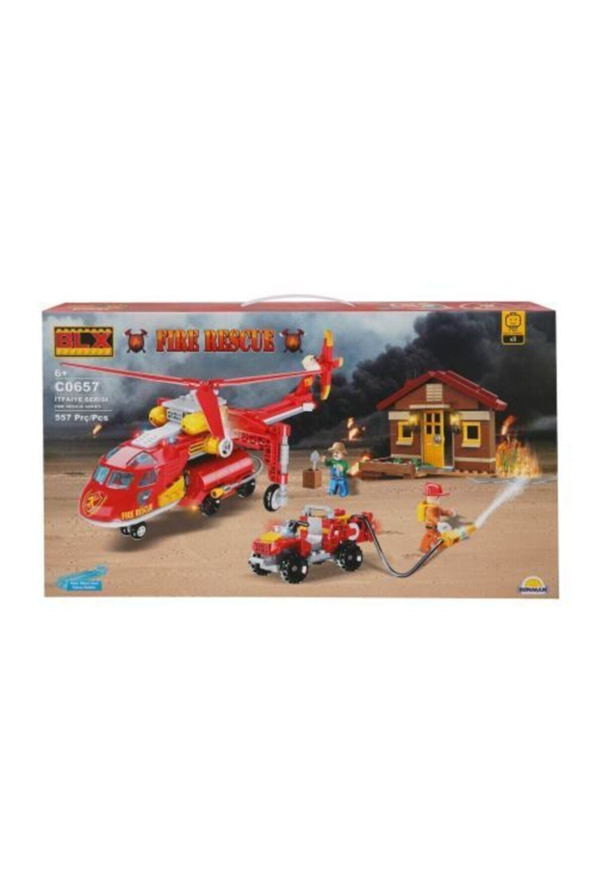 Sunman Blx 557 Parça Itfaiye Yangın Söndürme Ve Kurtarma Helikopteri Lego Seti