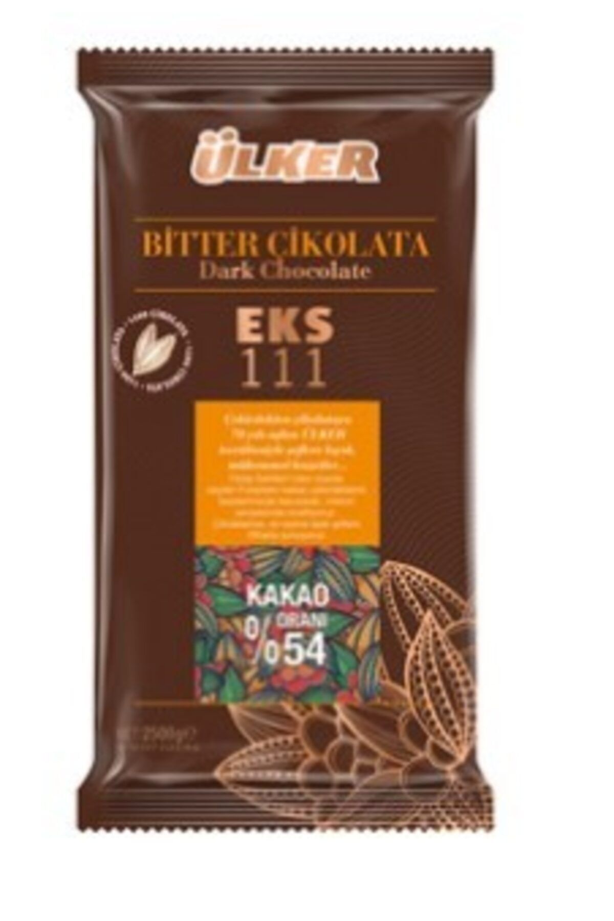 Ülker Bitter Kuvertür Çikolata Eks 111 %54 Kakao 2500g
