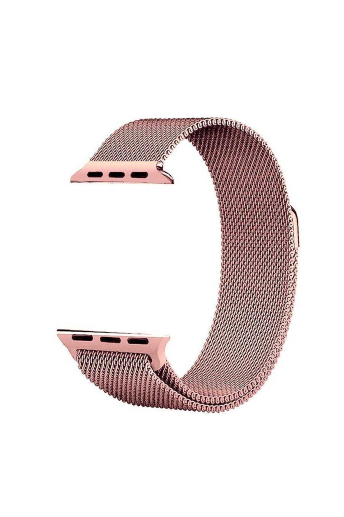 Apple Watch 6 Kordon Hasır Örgü Metal Işlemeli 38 Mm Krd-01