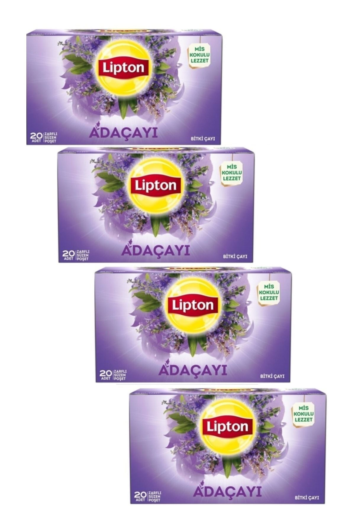 Lipton Bardak Poşet Bitki Çayı Adaçayı 20'li X 4 Paket